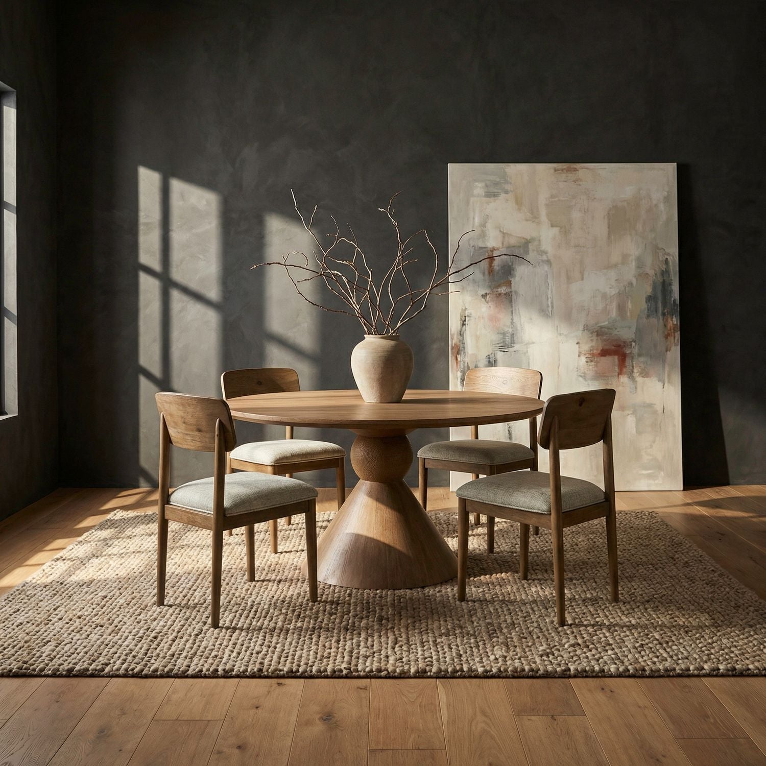Opt 5 Piece Round Ped Table Set