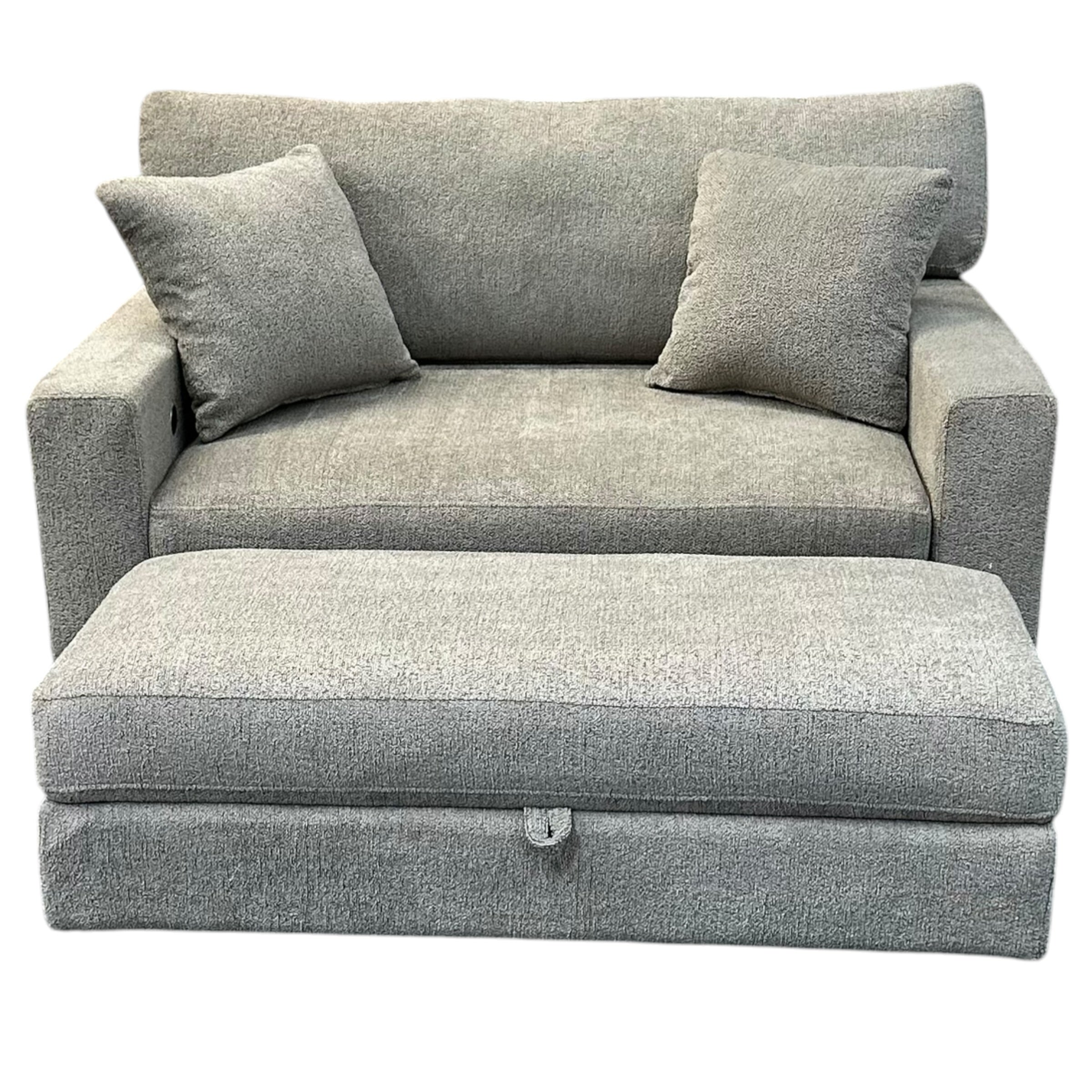 Living Room Chair and Ottoman with Storage