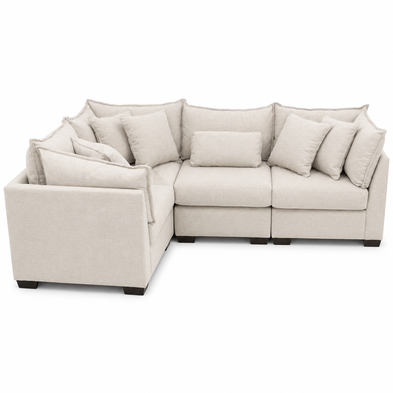Alina 4 Pc Corner Sectional in Ivory