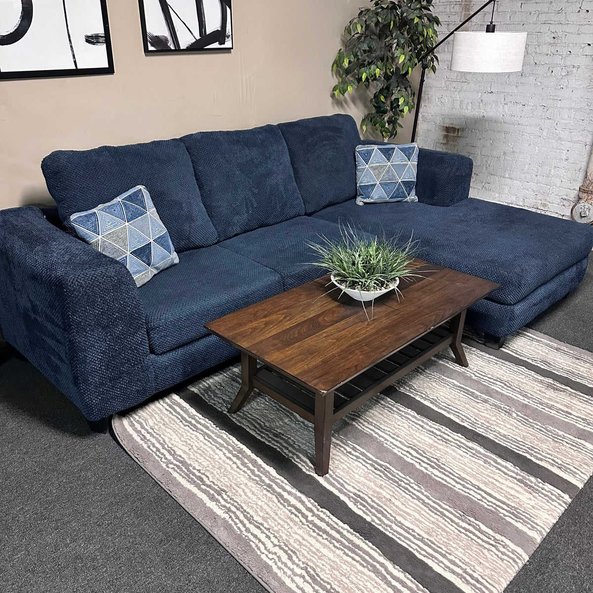 Sectional Sofa in Blue