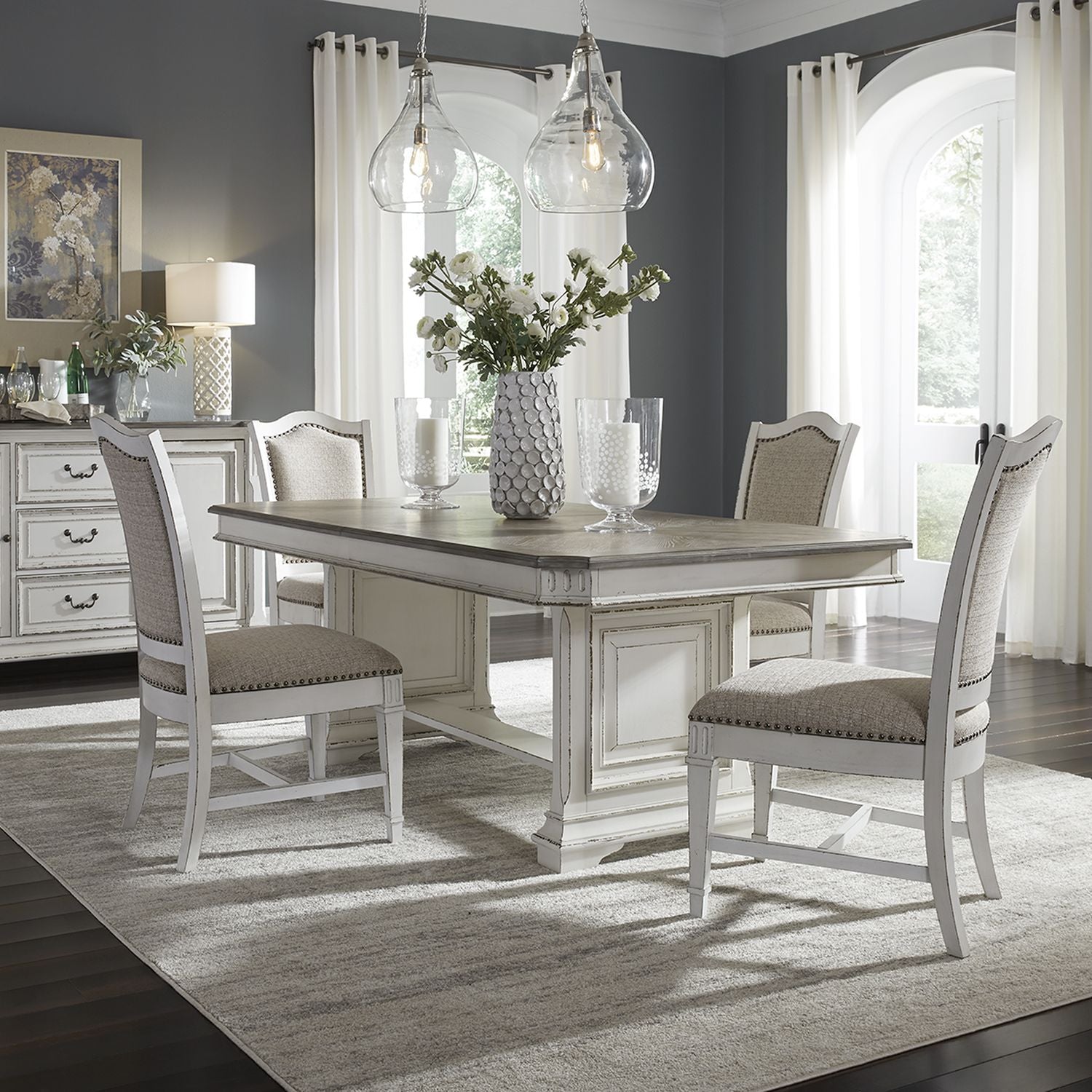 5 Piece Trestle Table Set