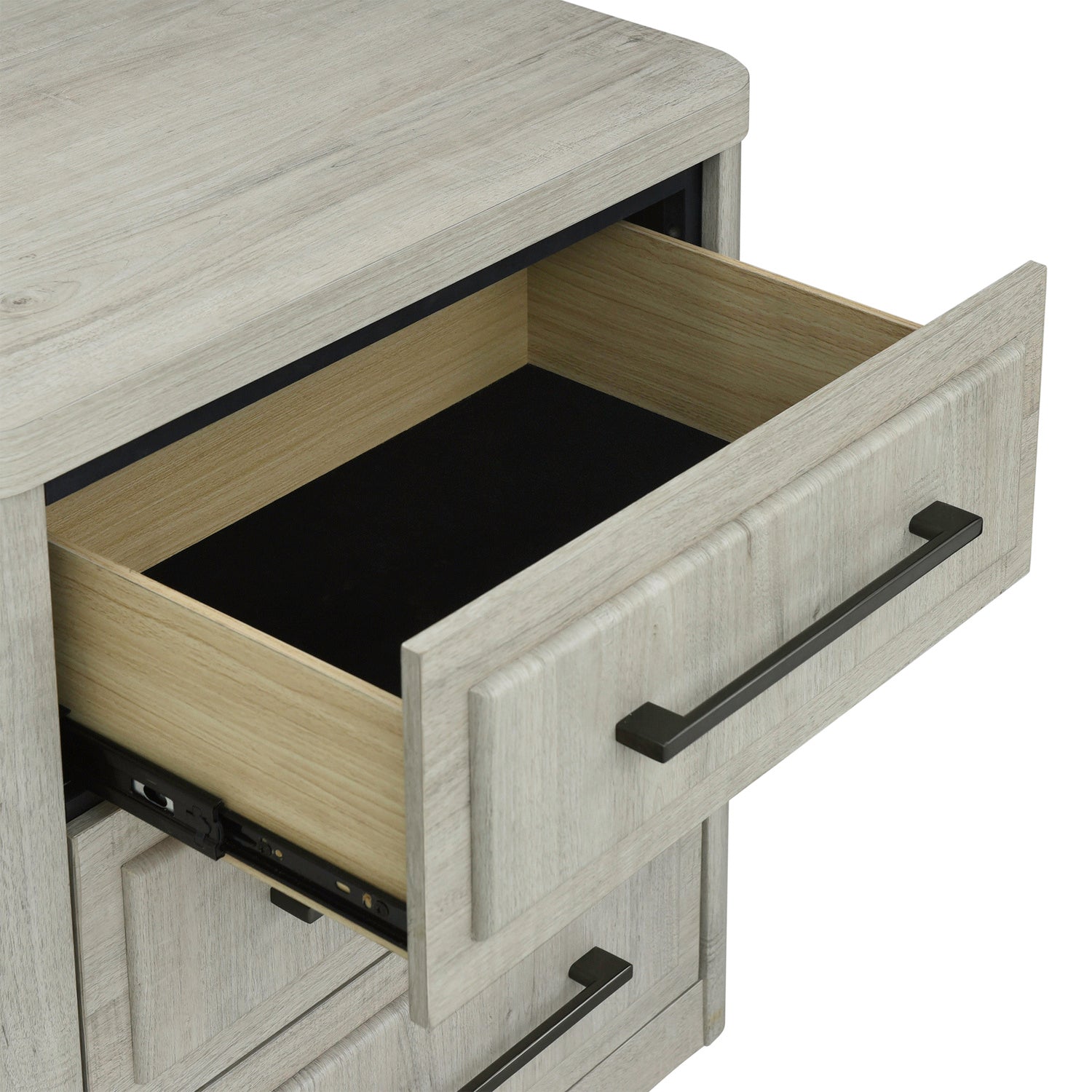 Modern Play 3 Drawer Nightstand with Charging Station