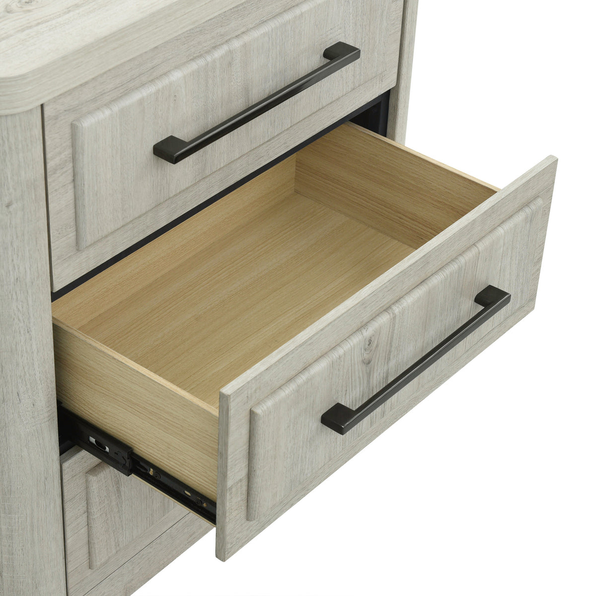 Modern Play 3 Drawer Nightstand with Charging Station