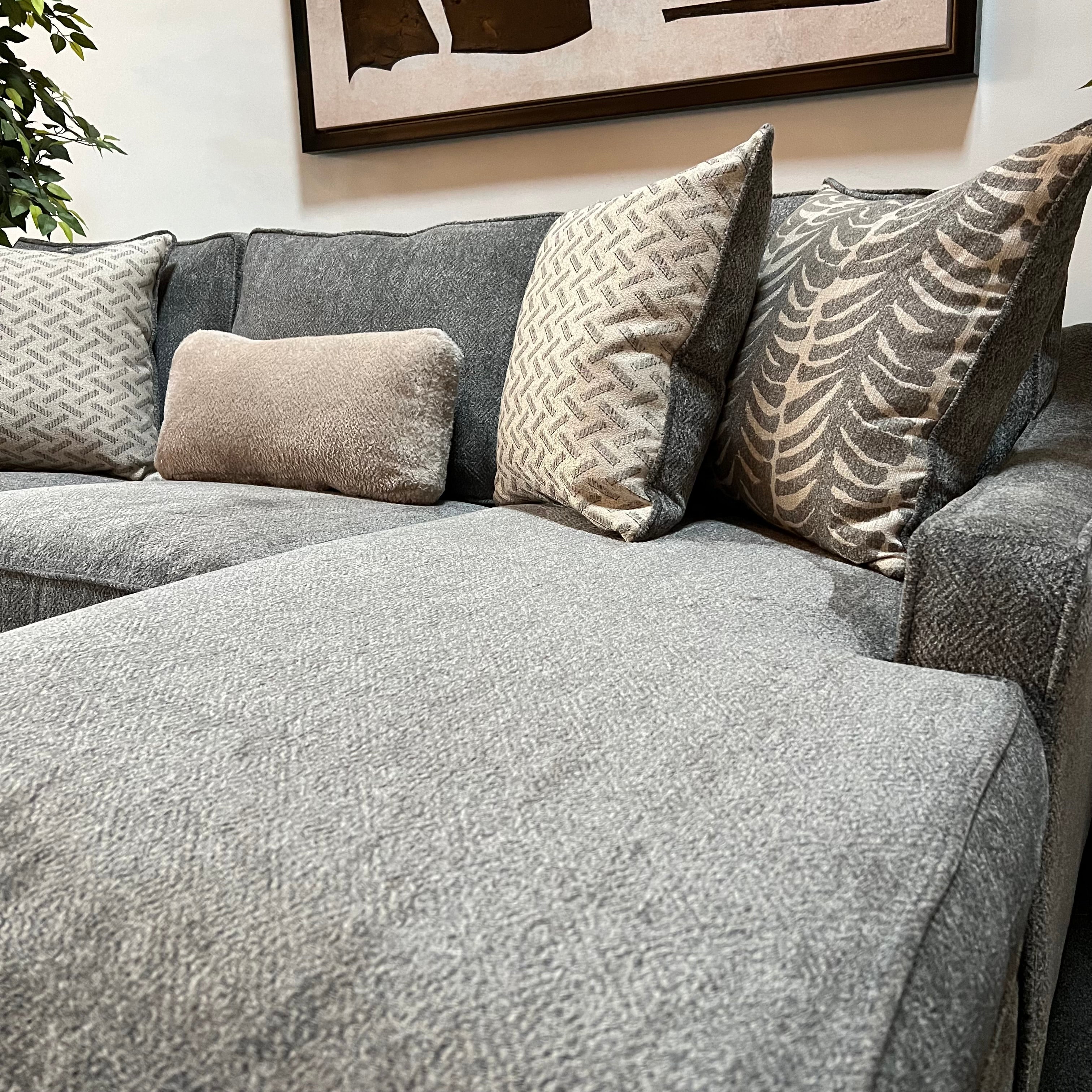Slate Sectional Sofa with Reversible Chaise
