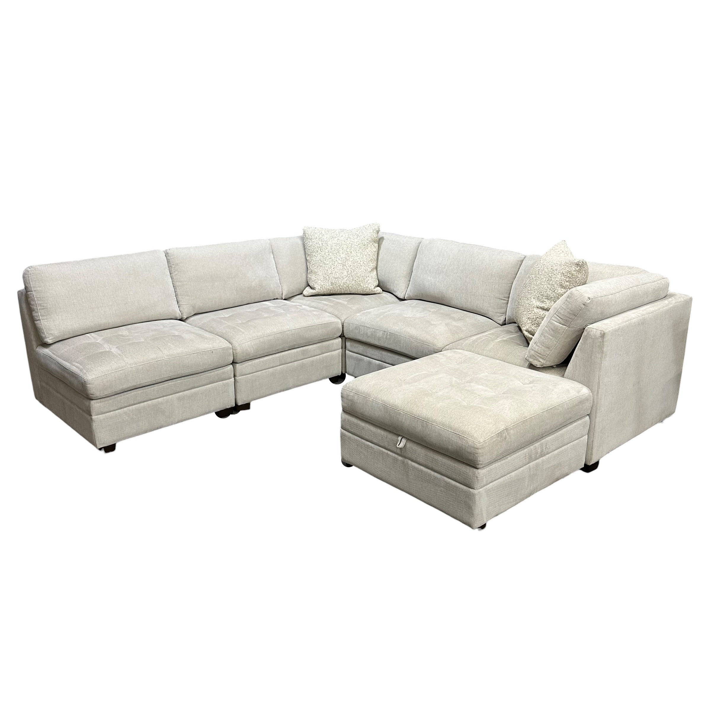 Modular Sectional with storage ottoman