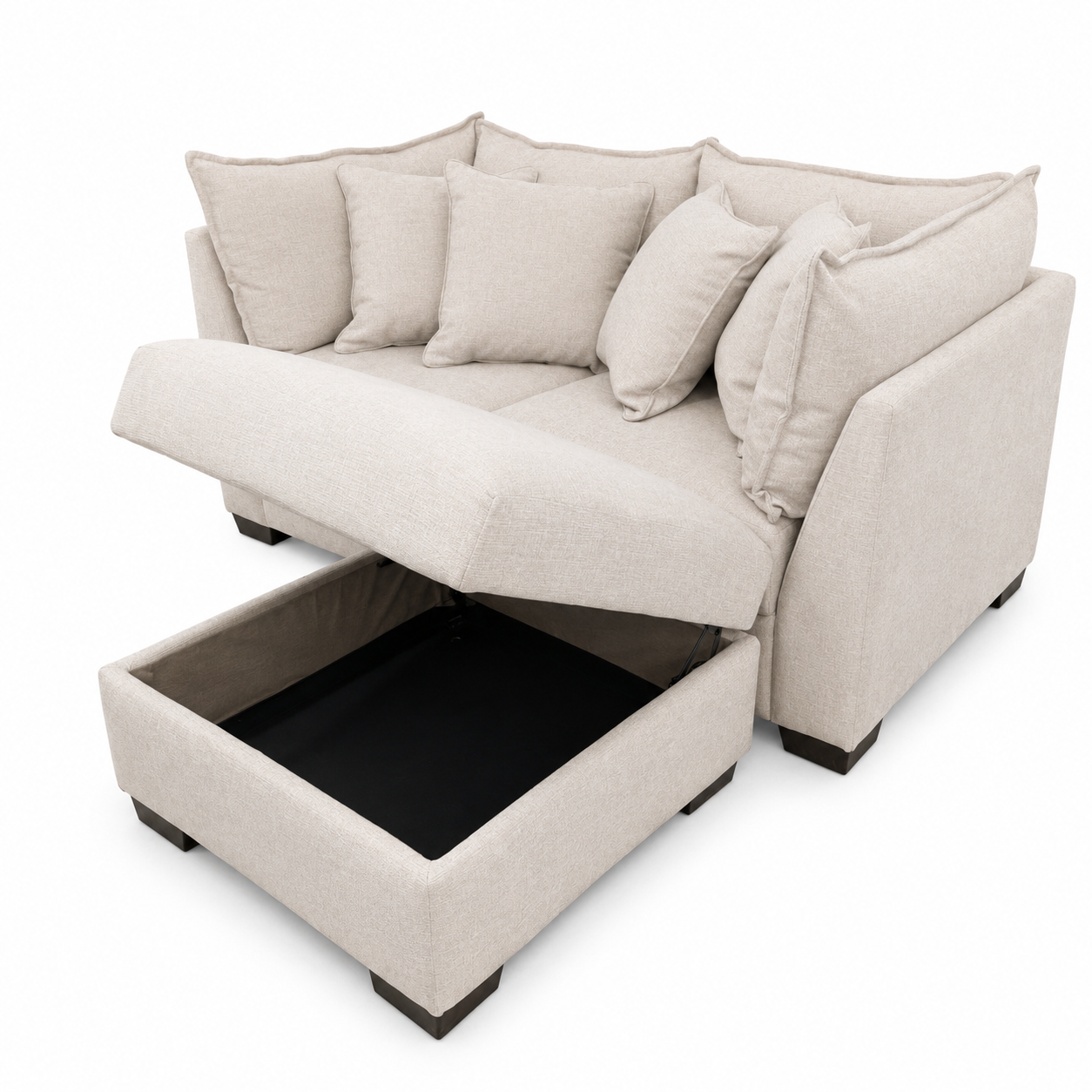Alina 2 Pc Loveseat with Storage Ottoman