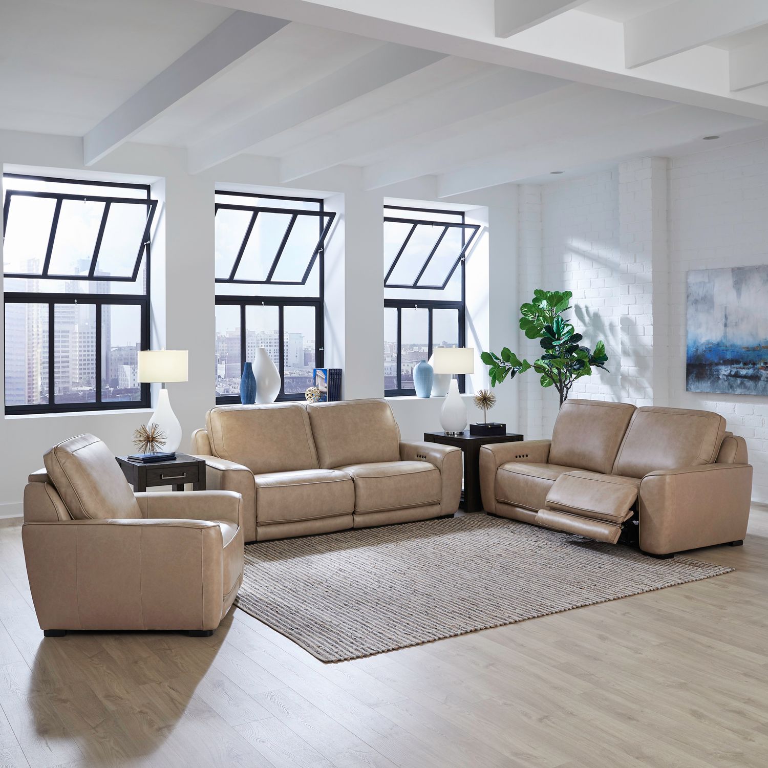 Sofa w/ Loveseat & Recliner