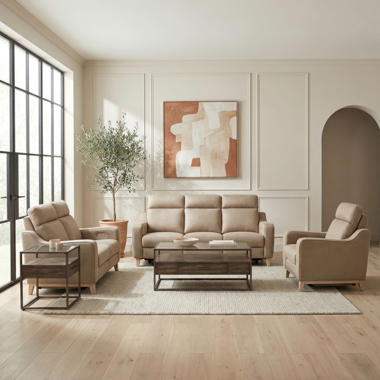 Sofa w/ Loveseat & Recliner