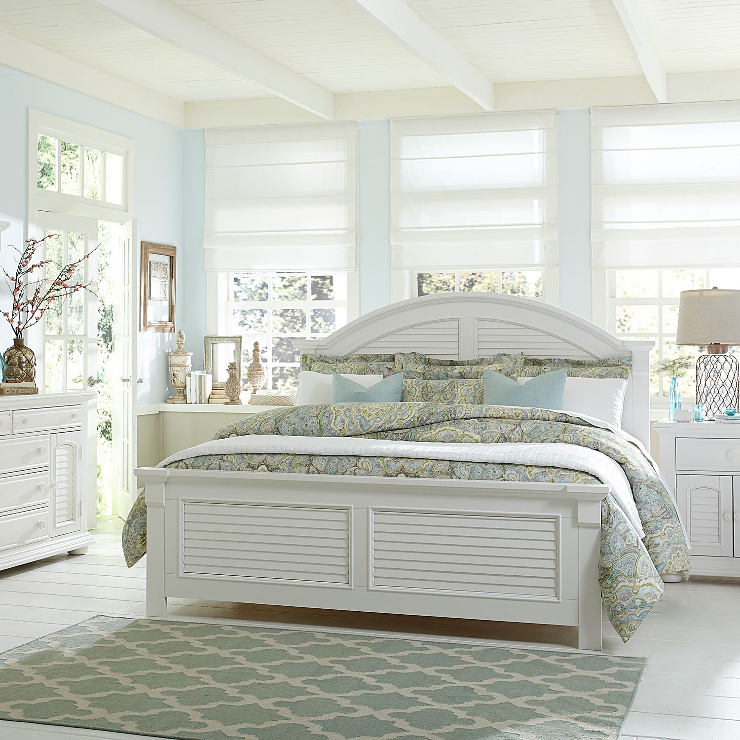 Queen Panel Bed, Dresser & Mirror, Chest, Night Stand