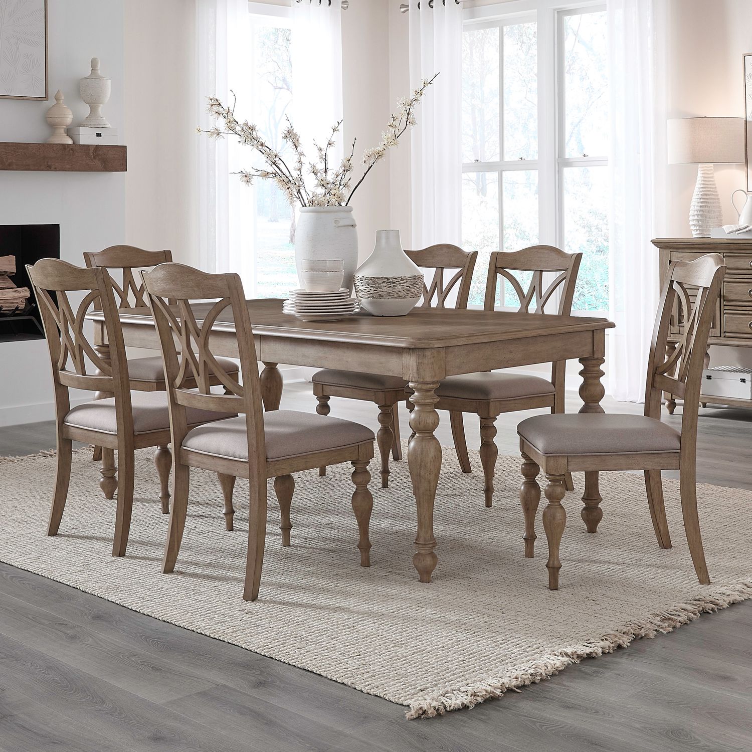 7 Piece Rectangular Table Set