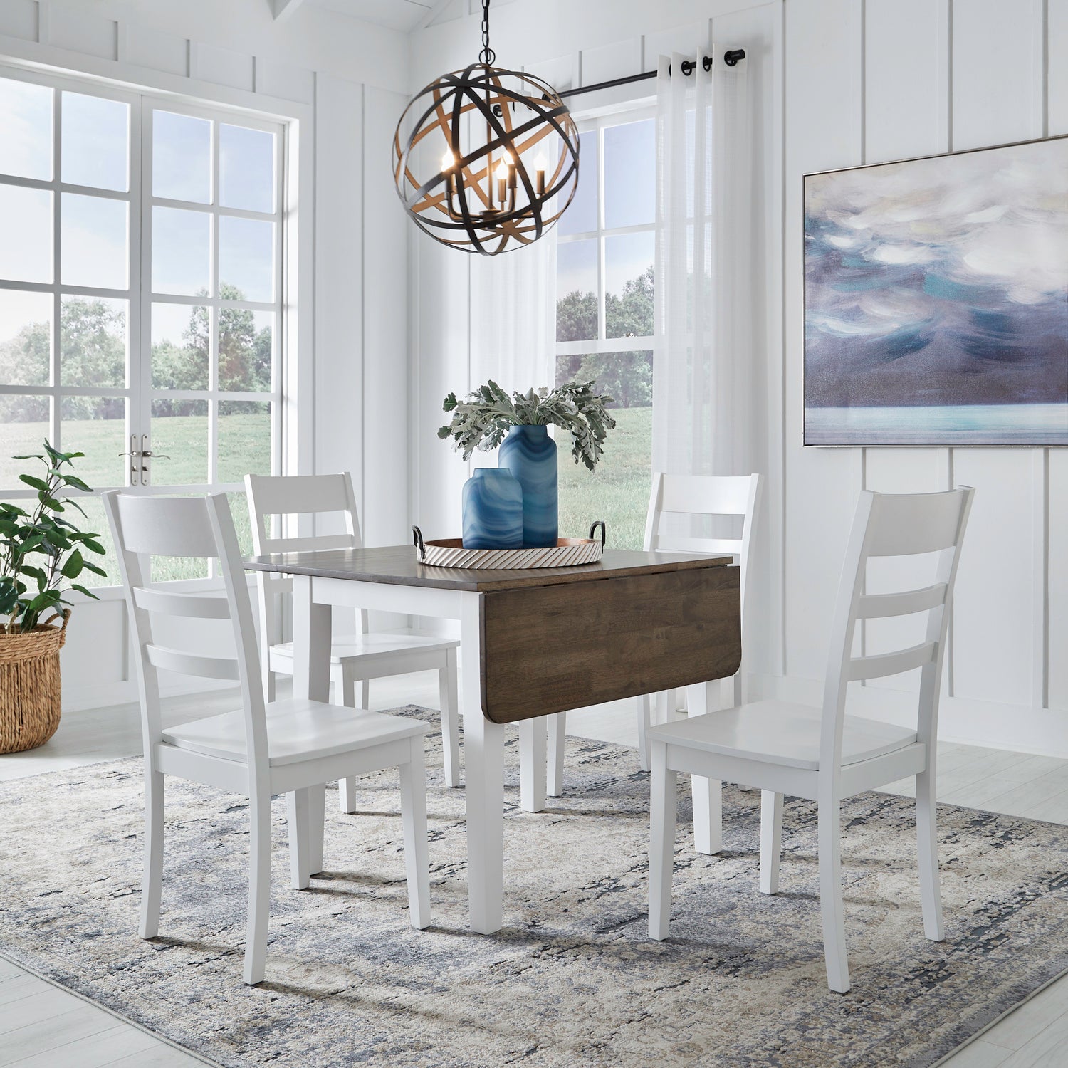 Landale 5-Piece Drop Leaf Dining Table Set