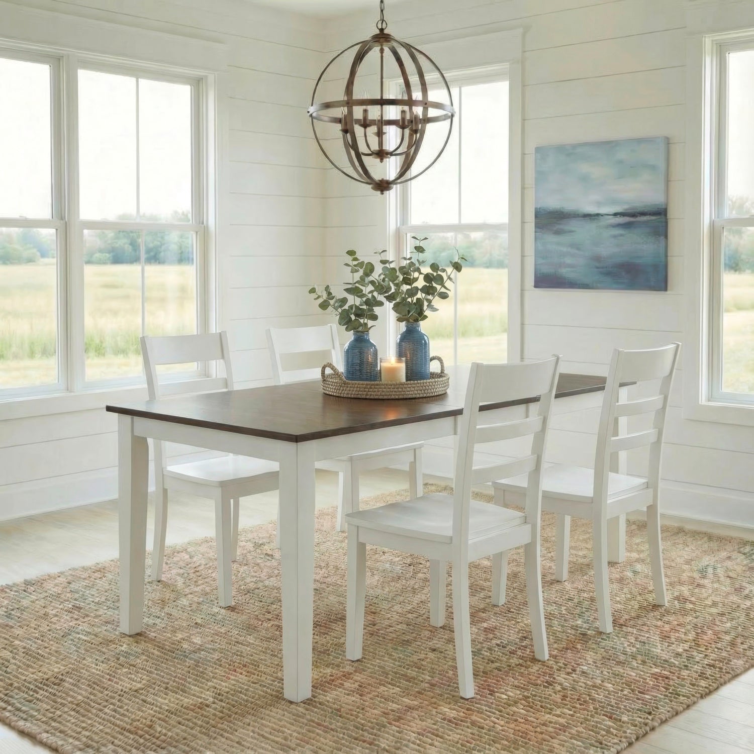 Landale 5 Piece Leg Dining Table Set