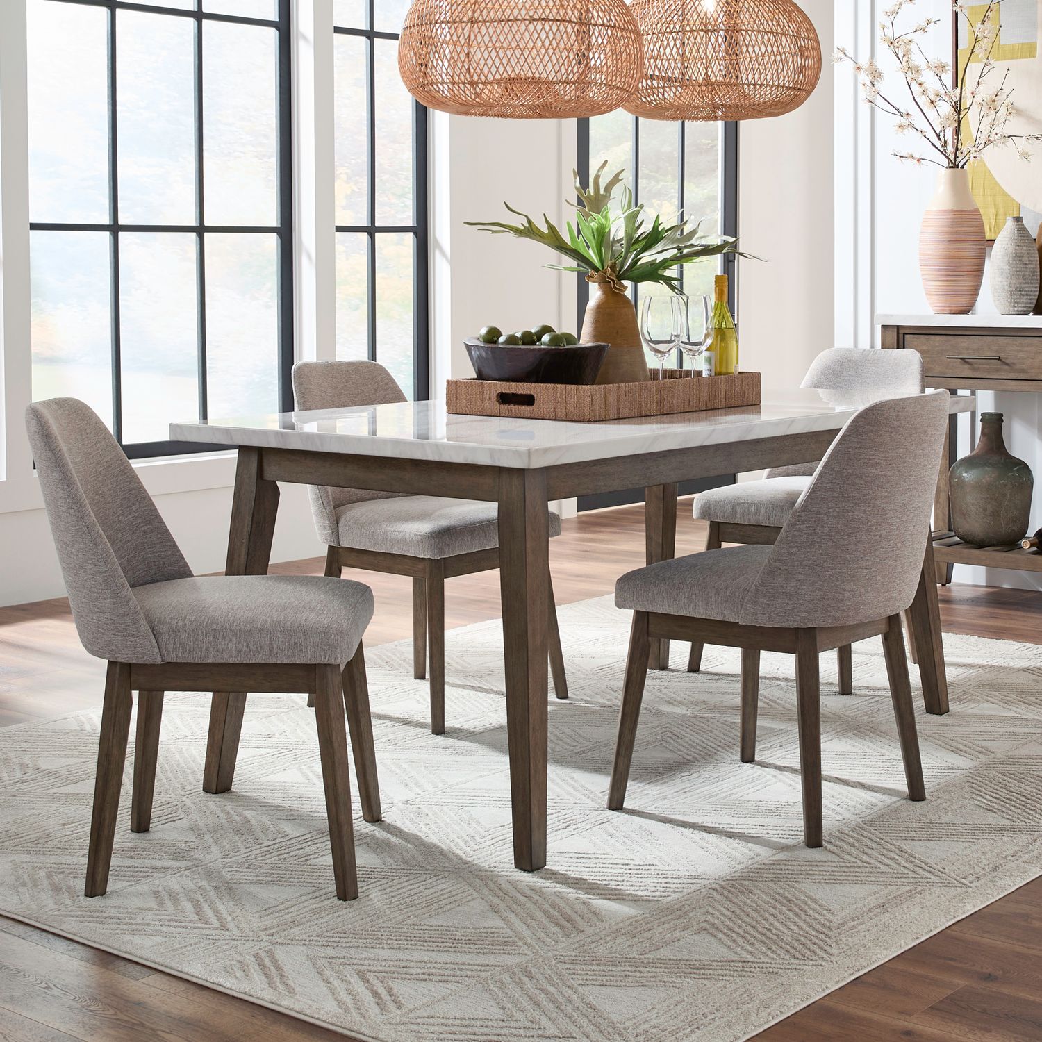 5 Piece Rectangular Table Set