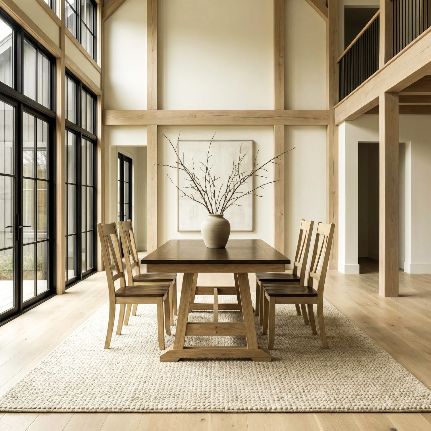 5 Piece Trestle Table Set