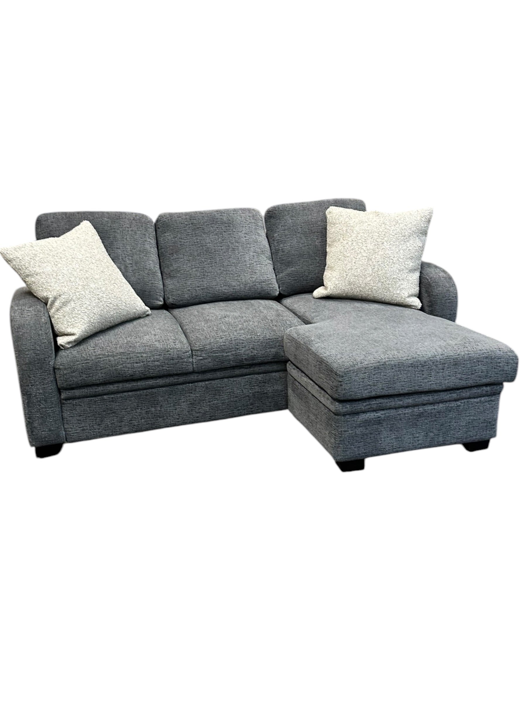 Sectional with Reversible Storage Chaise in Gray
