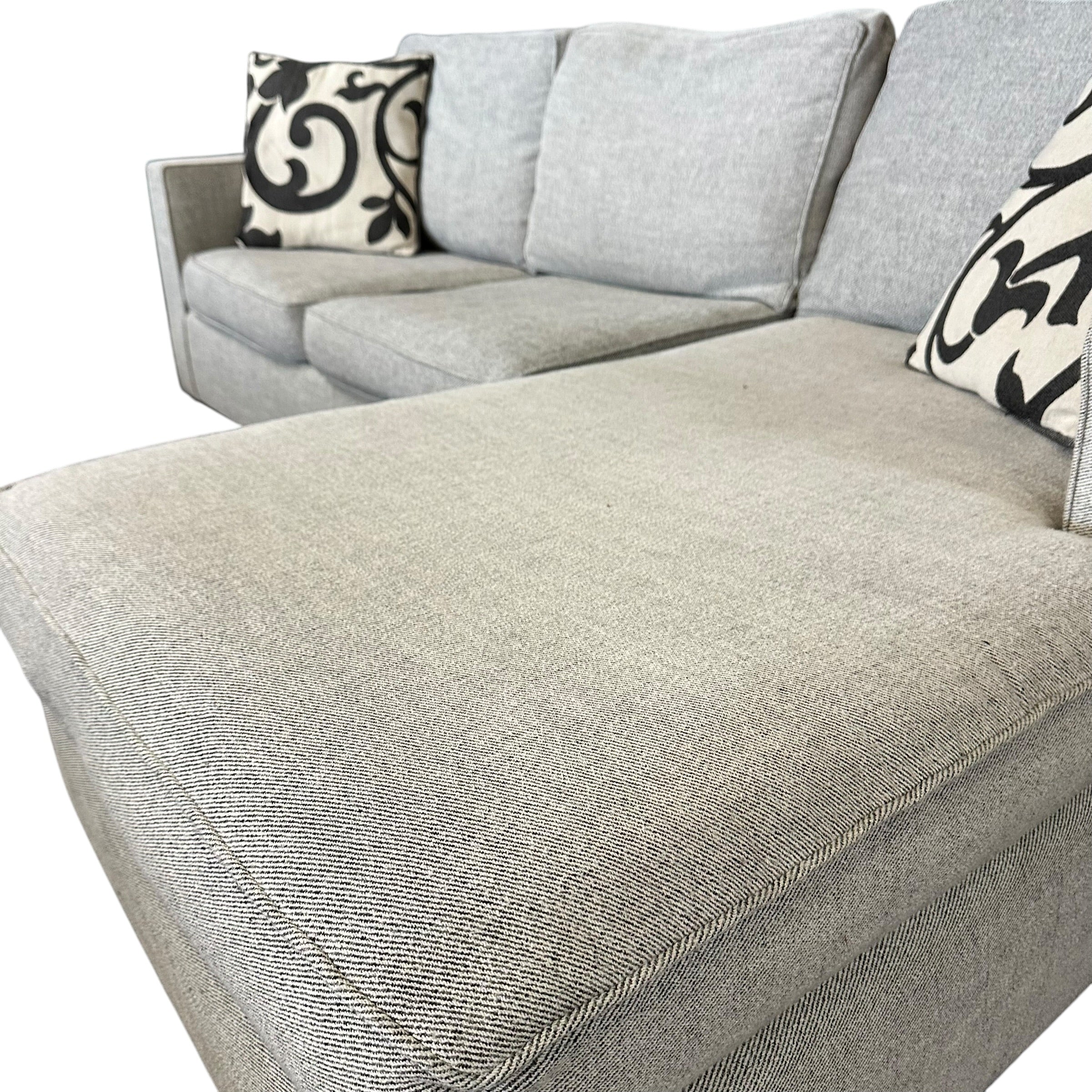 West Elm Sectional with RAF Chaise in Gray