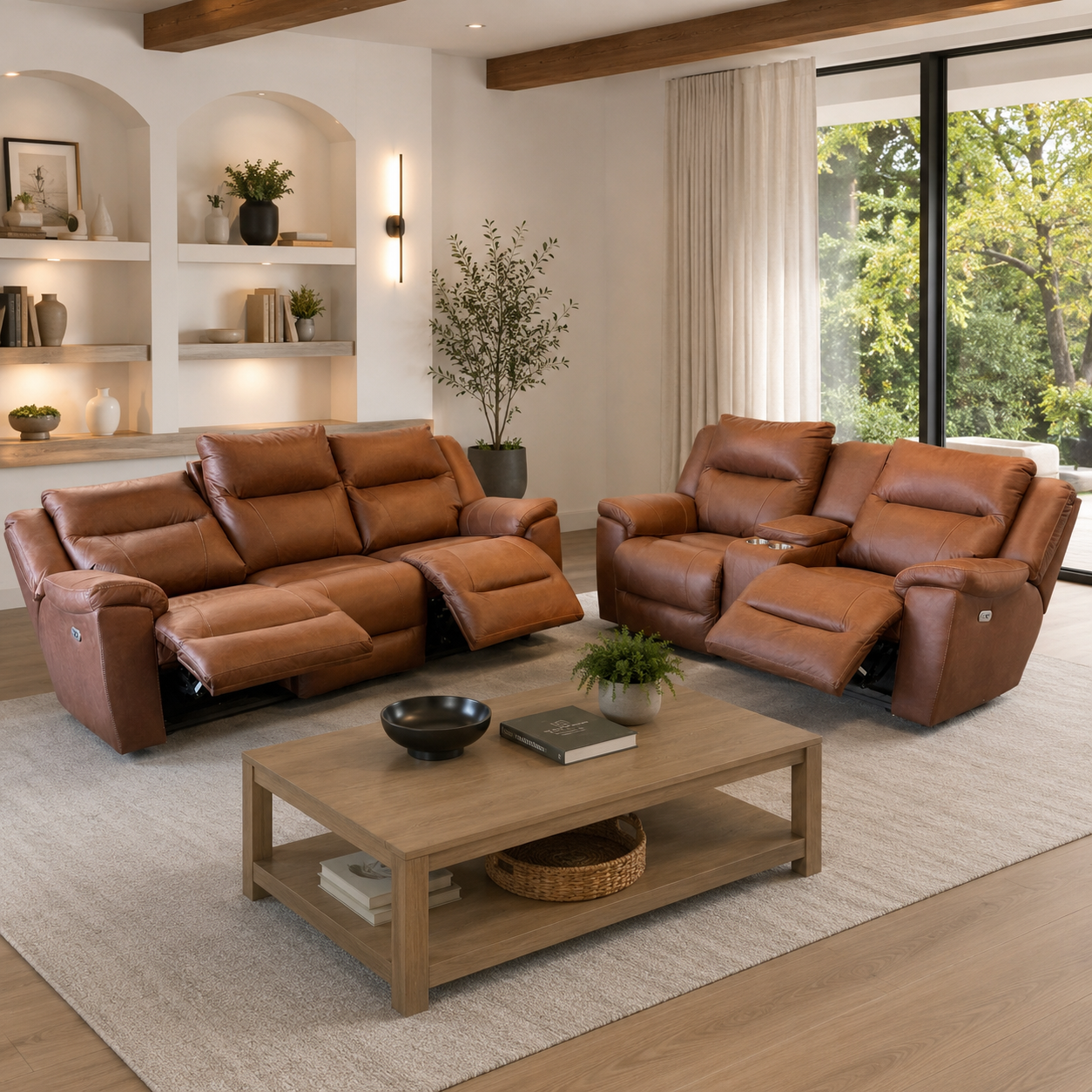 Leather Sofa and Loveseat Recliner