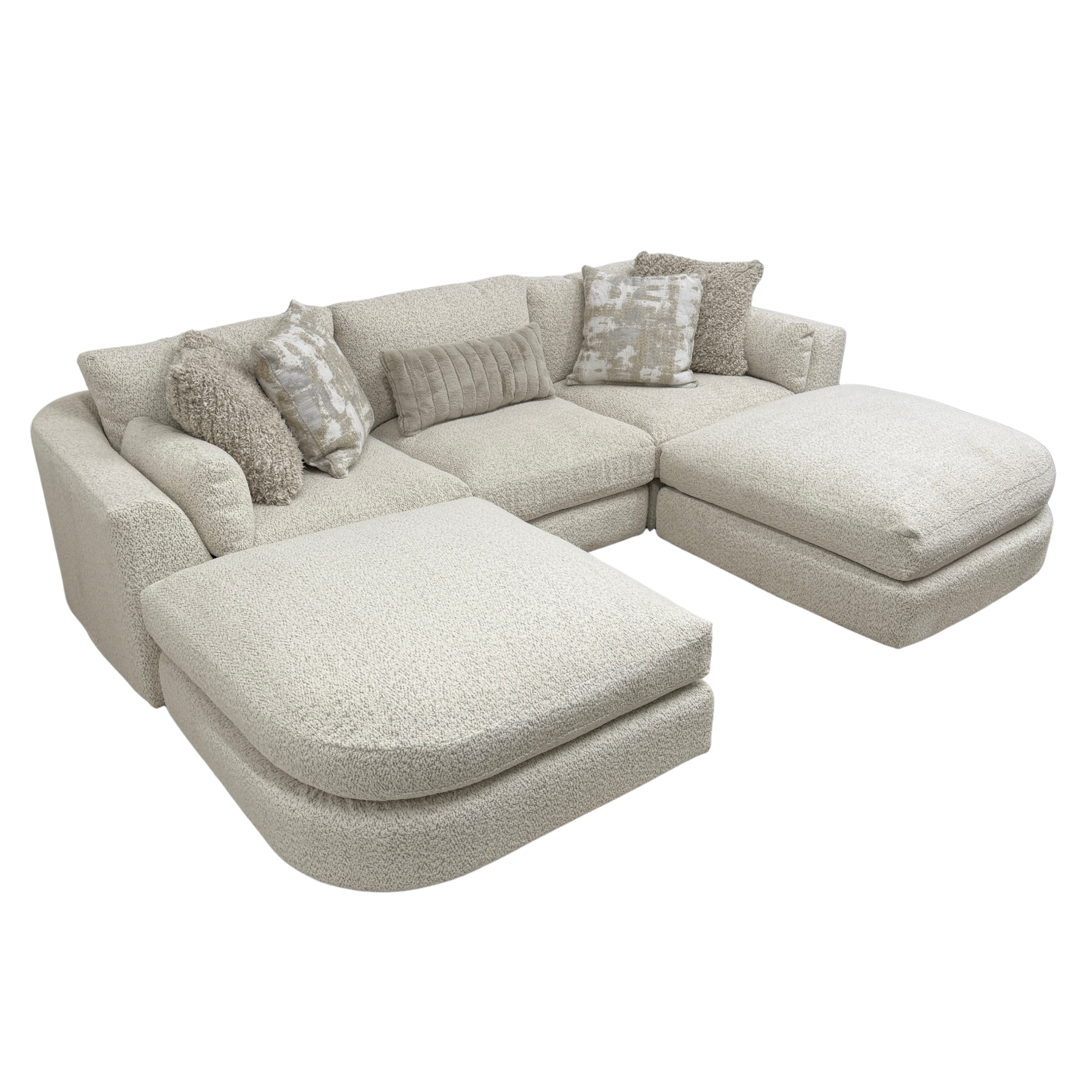 Juniper 3-Piece Sofa with 2 Ottomans