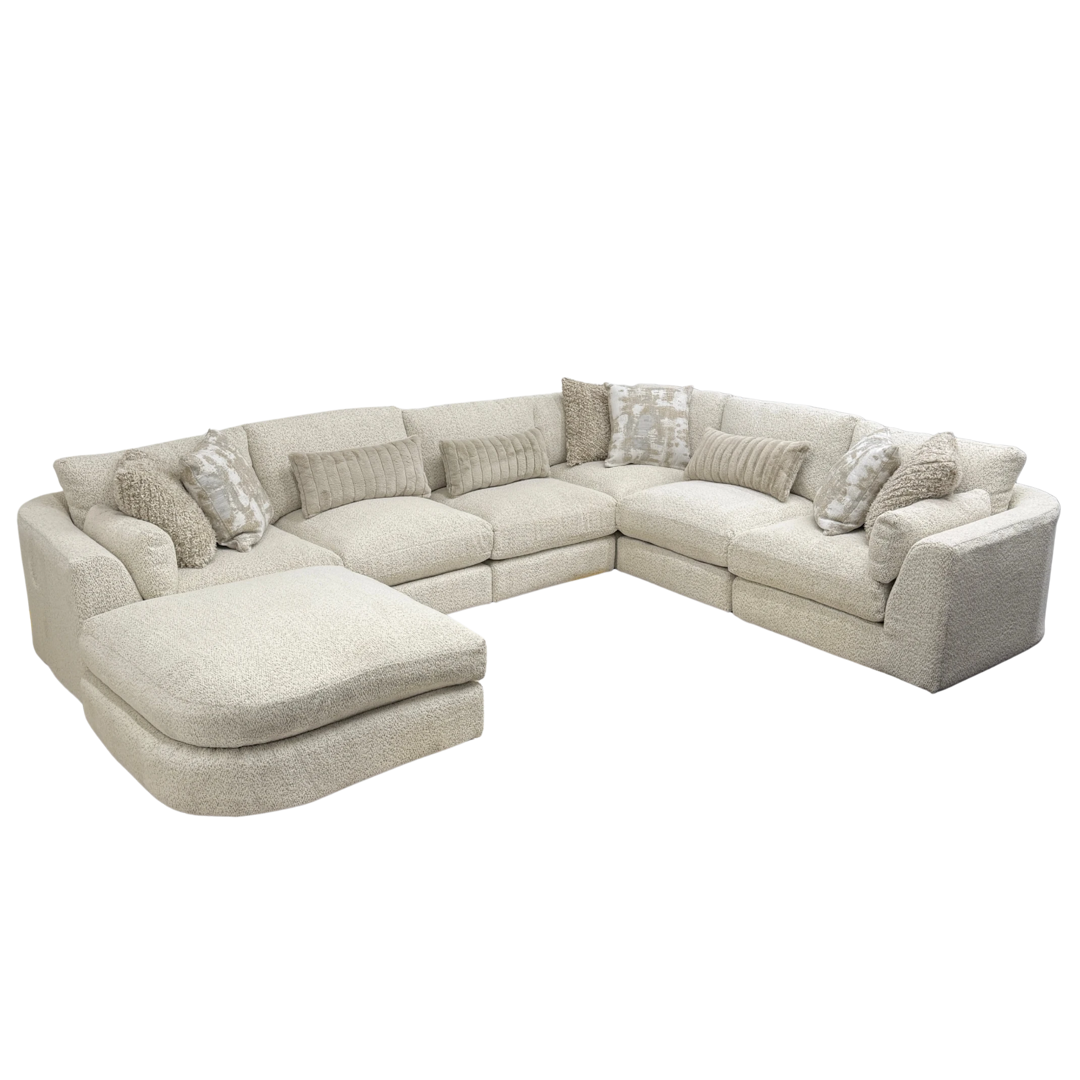 Juniper 6-Piece U-Shape Sectional with Ottoman