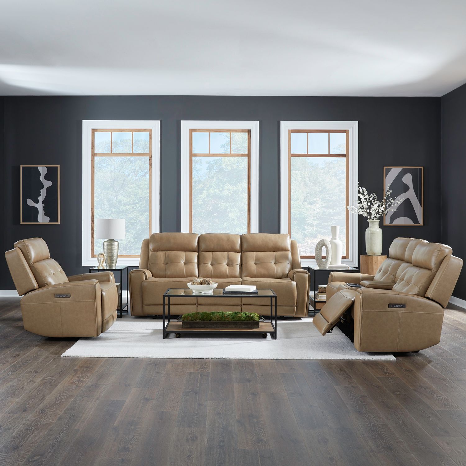 Sofa w/ Loveseat & Recliner