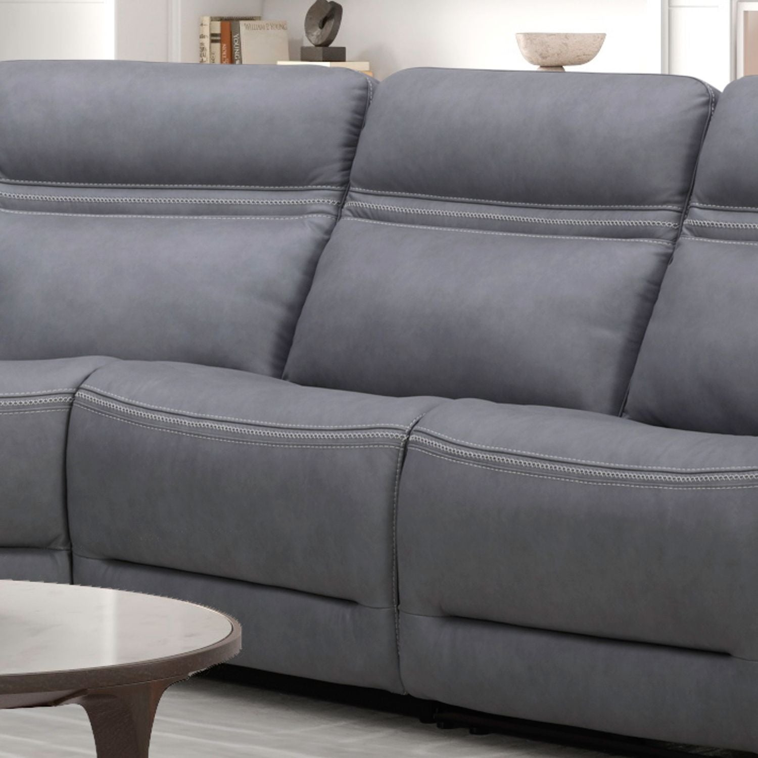Armless Chair - Blue Gray