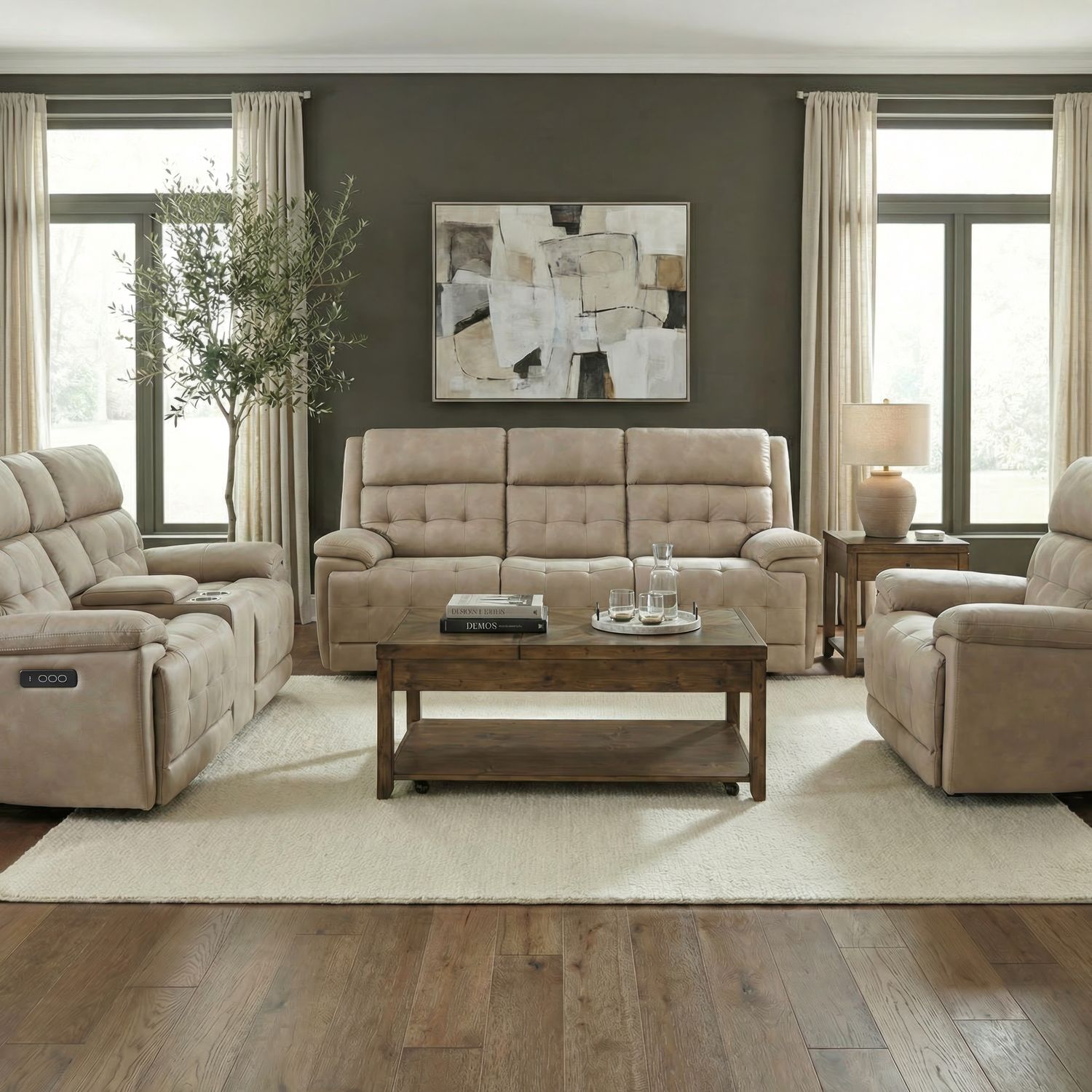 Sofa w/ Loveseat & Recliner