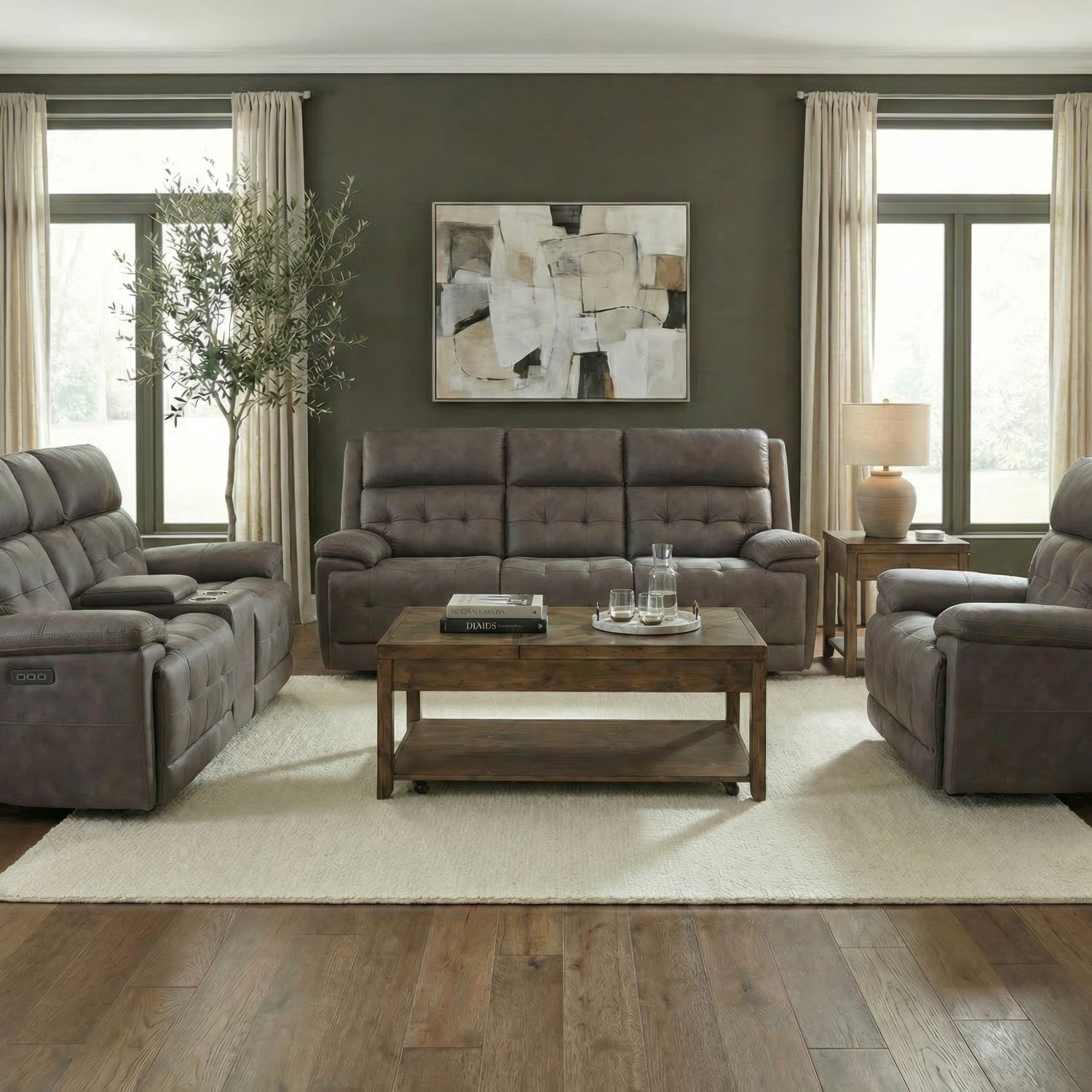 Sofa w/ Loveseat & Recliner