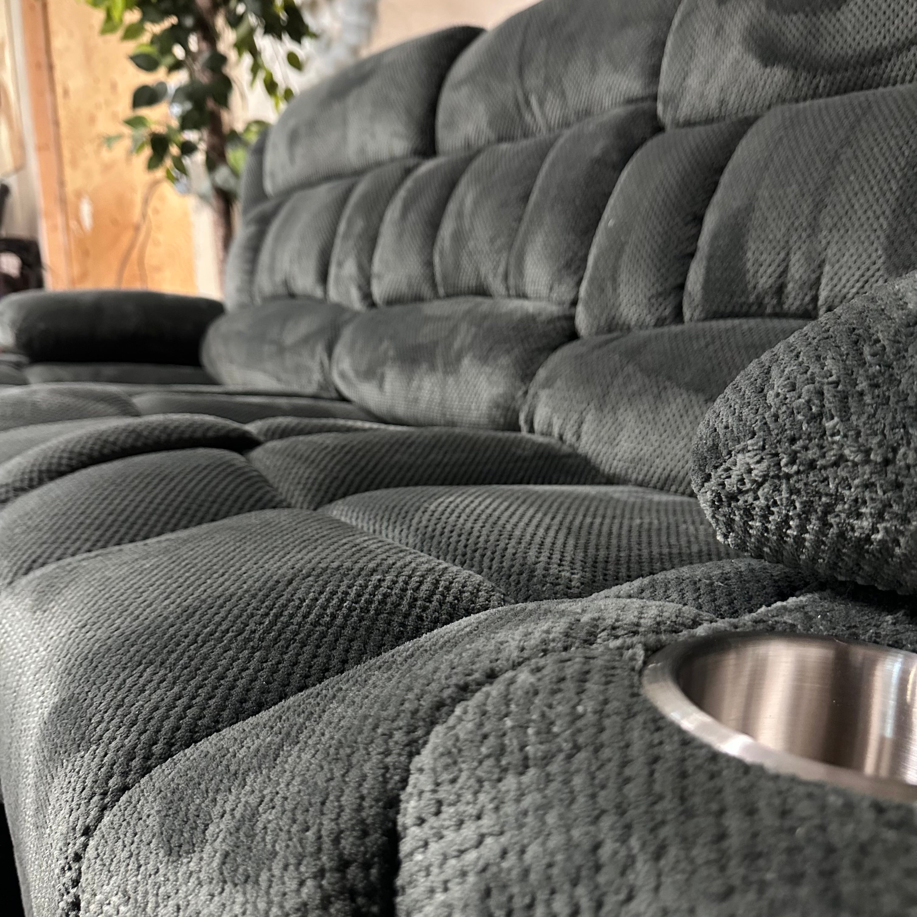 Recliner Sofa Charcoal Gray