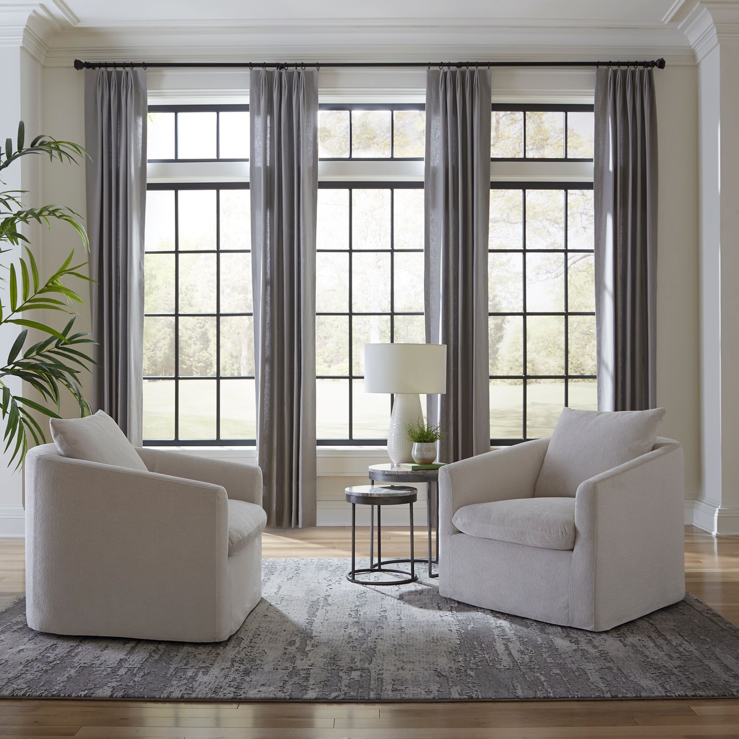 Uph Swivel Accent Chair - Ivory