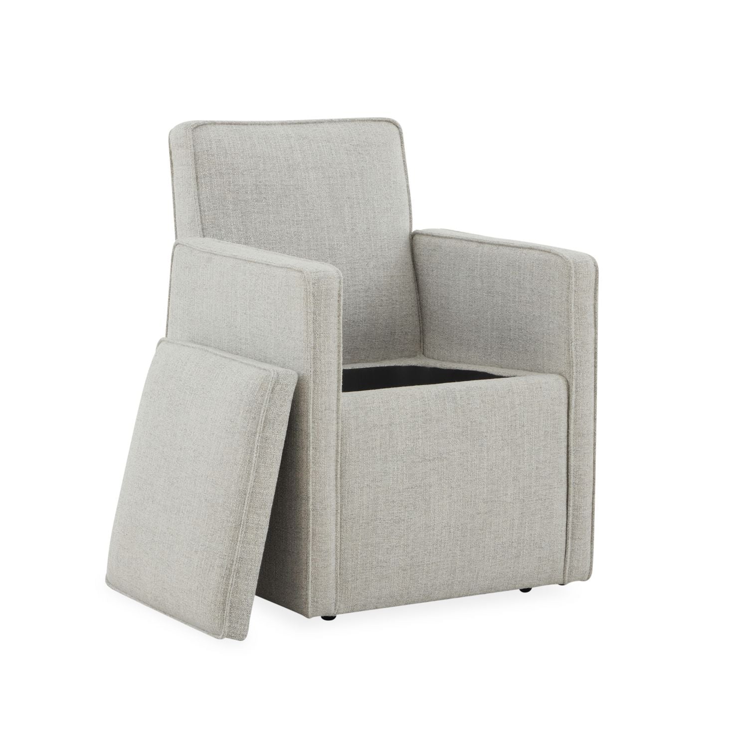 Accent Storage Dining Arm Chair w/ Casters