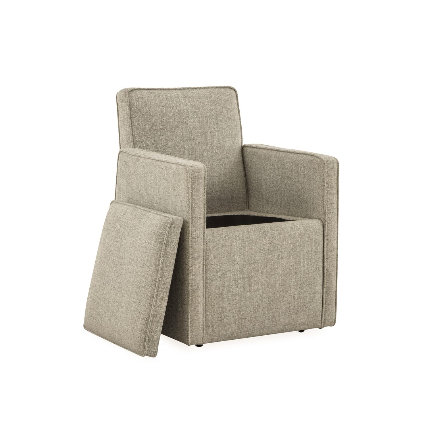 Accent Storage Dining Arm Chair w/ Casters