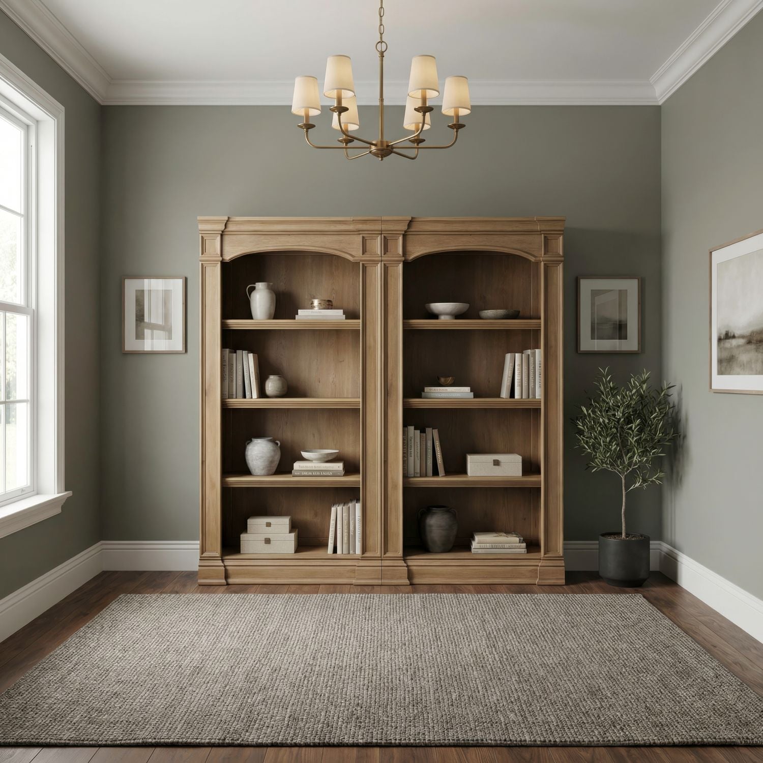 2 Piece Bunching Bookcase