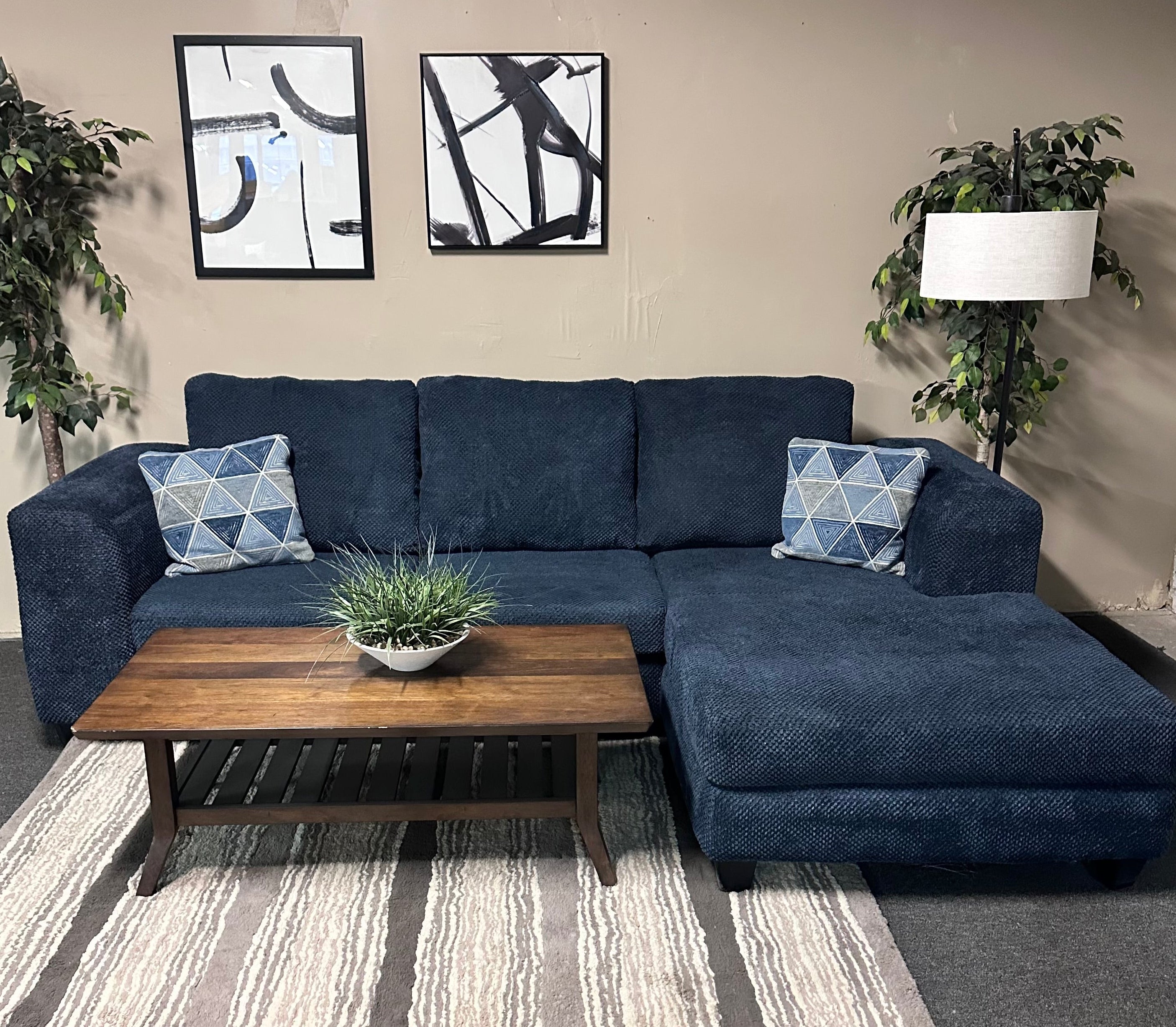 Sectional Sofa in Blue