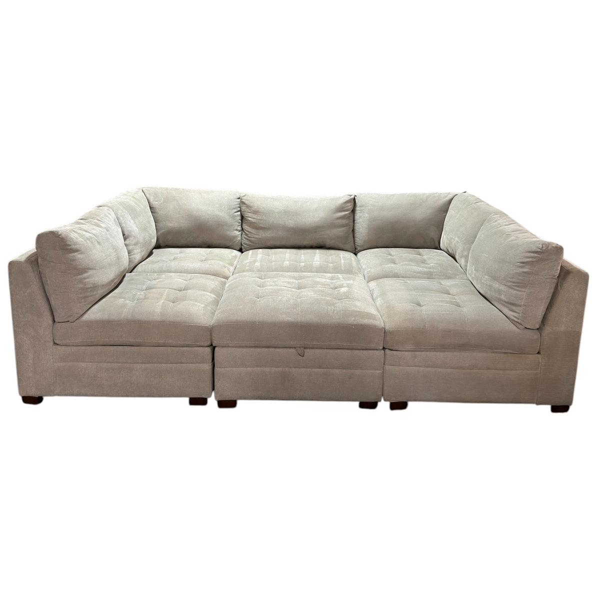 Refurbished Tufted Modular 6 Piece Sectional