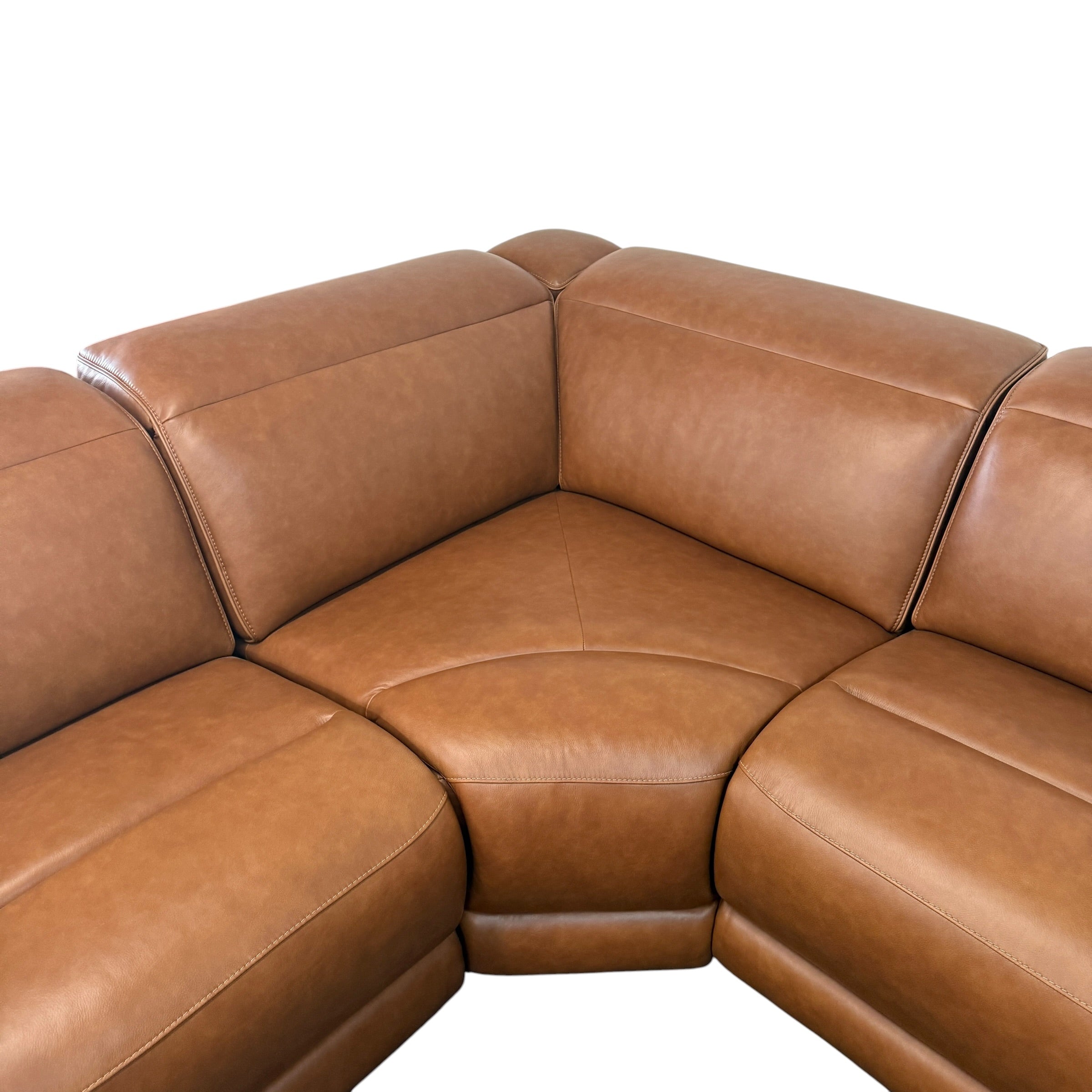 Romy Electric Recliner Modular Sectional in Leather