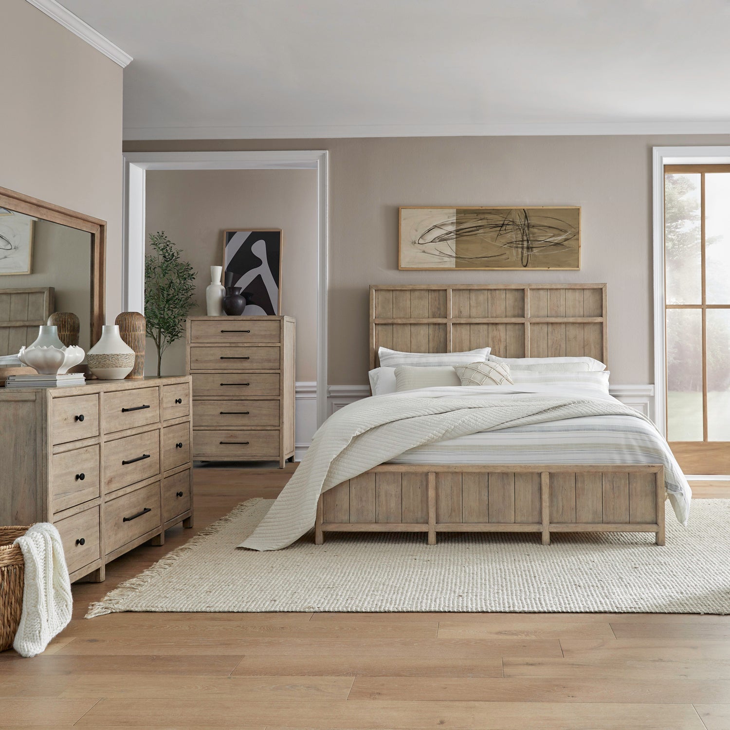 Proximity Place 4-Piece Panel Bed, Dresser, Mirror & Chest Set