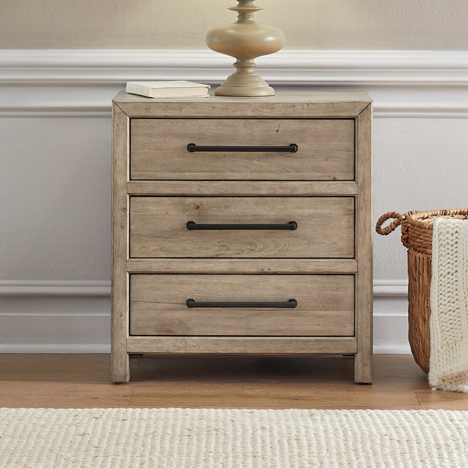 Proximity Place 3-Drawer Nightstand with Charging Station