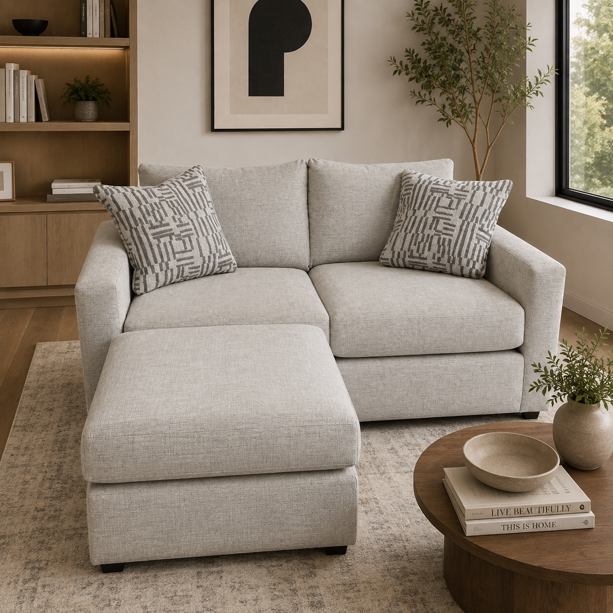 Parker 2 Pc Loveseat with Ottoman