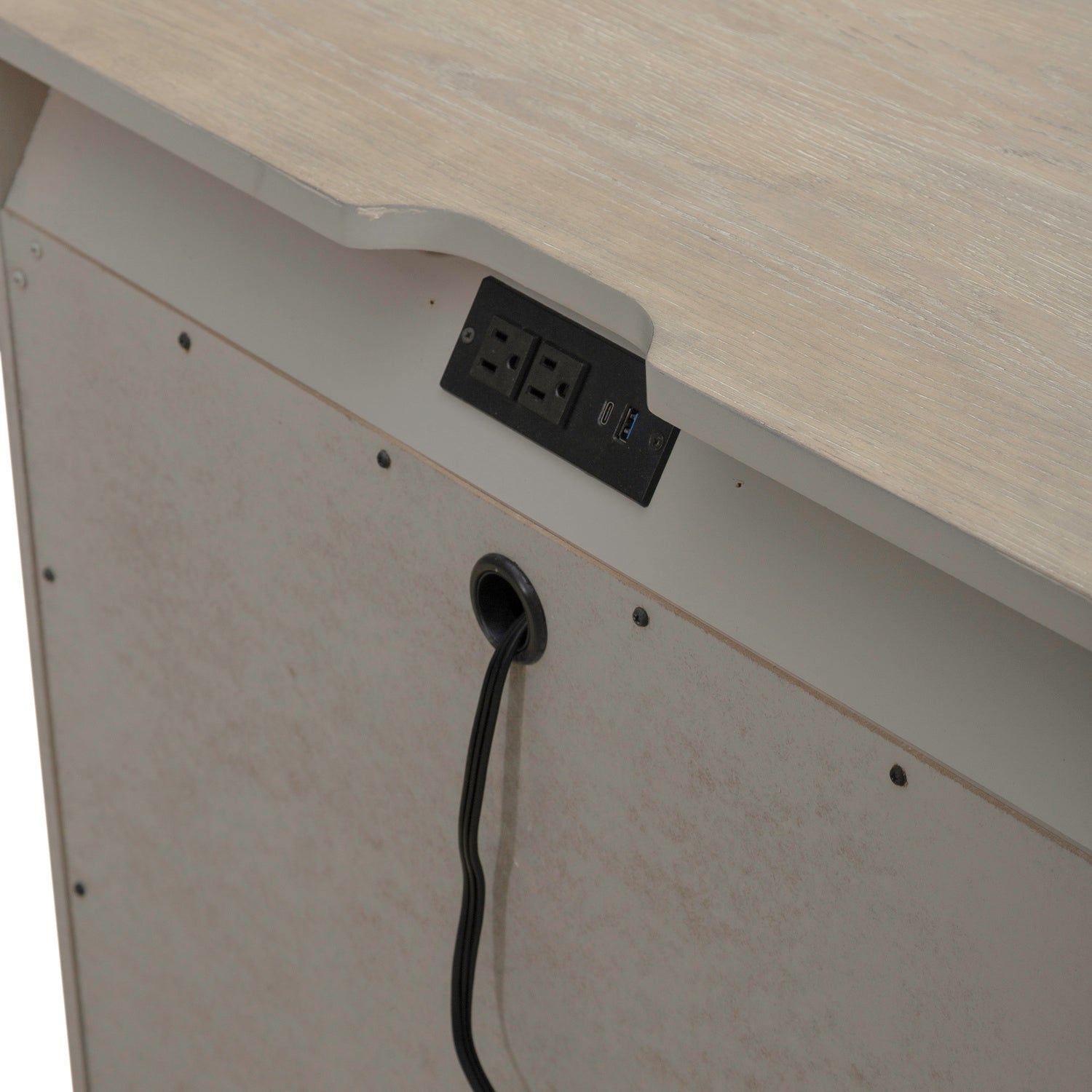 Brentwood 3 Drawer Nightstand with Charging Station