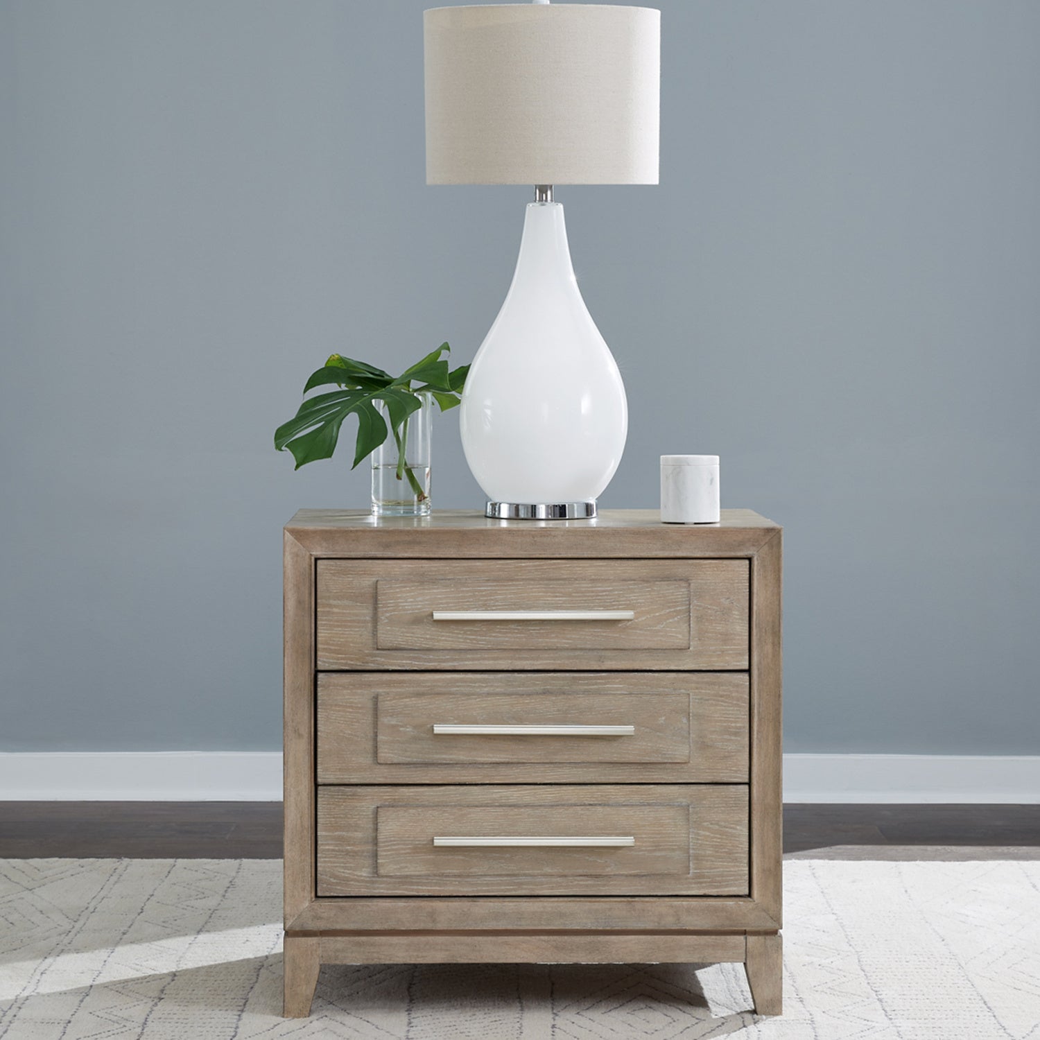 Brentwood 3 Drawer Nightstand with Charging Station