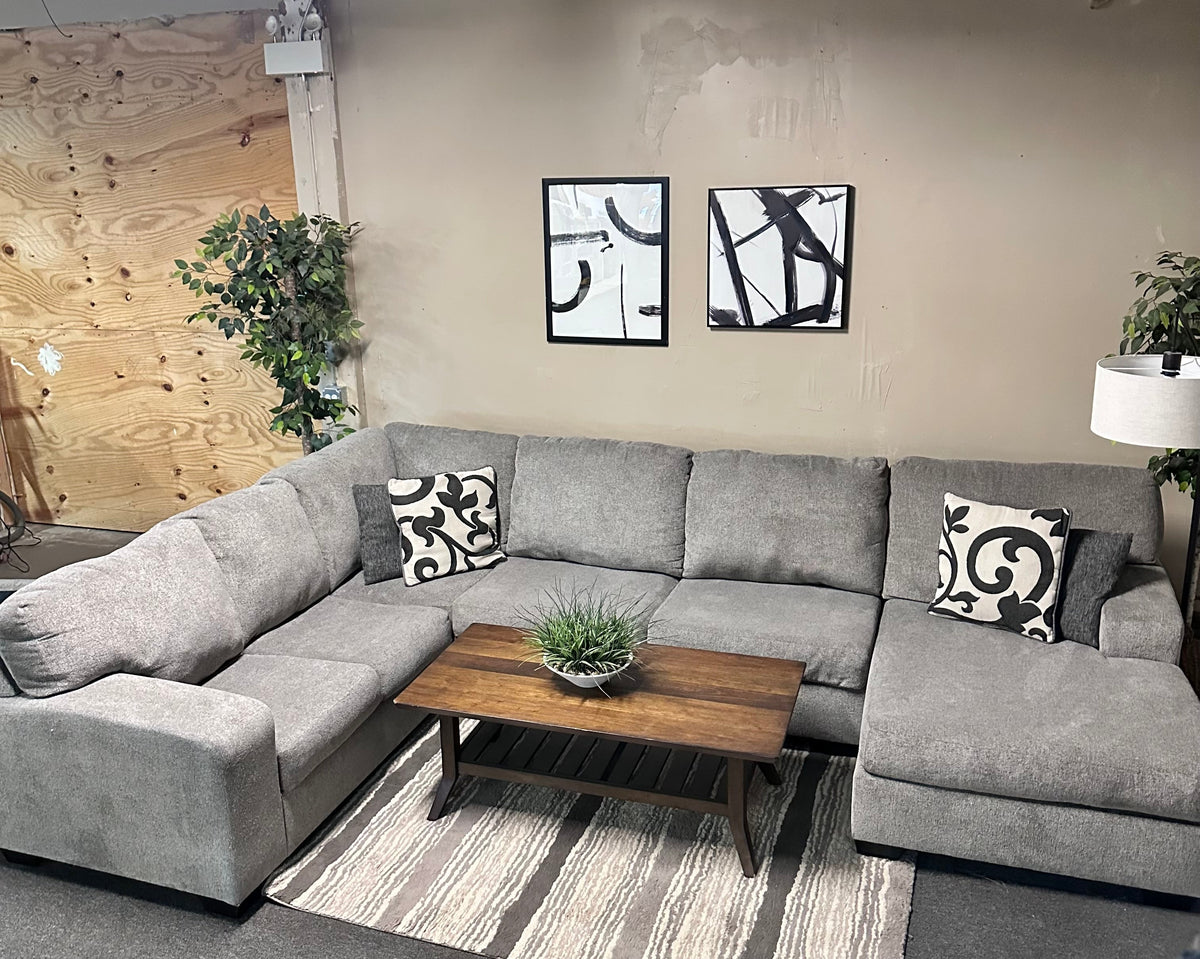 Gray U Shape Sectional Sofa