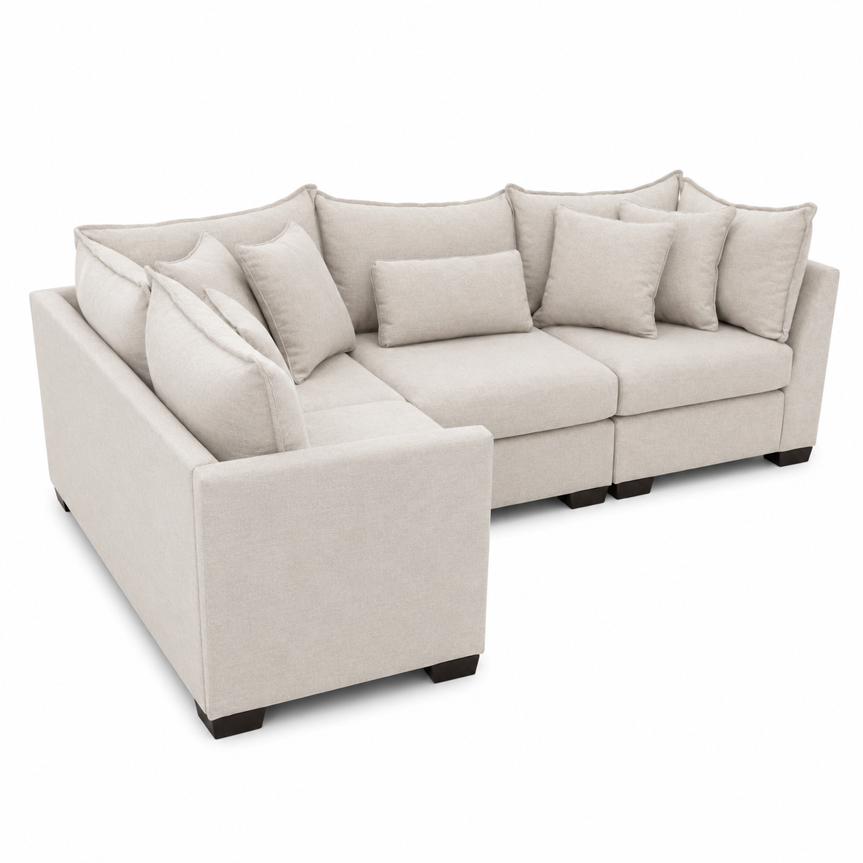 Alina 4 Pc Corner Sectional in Ivory