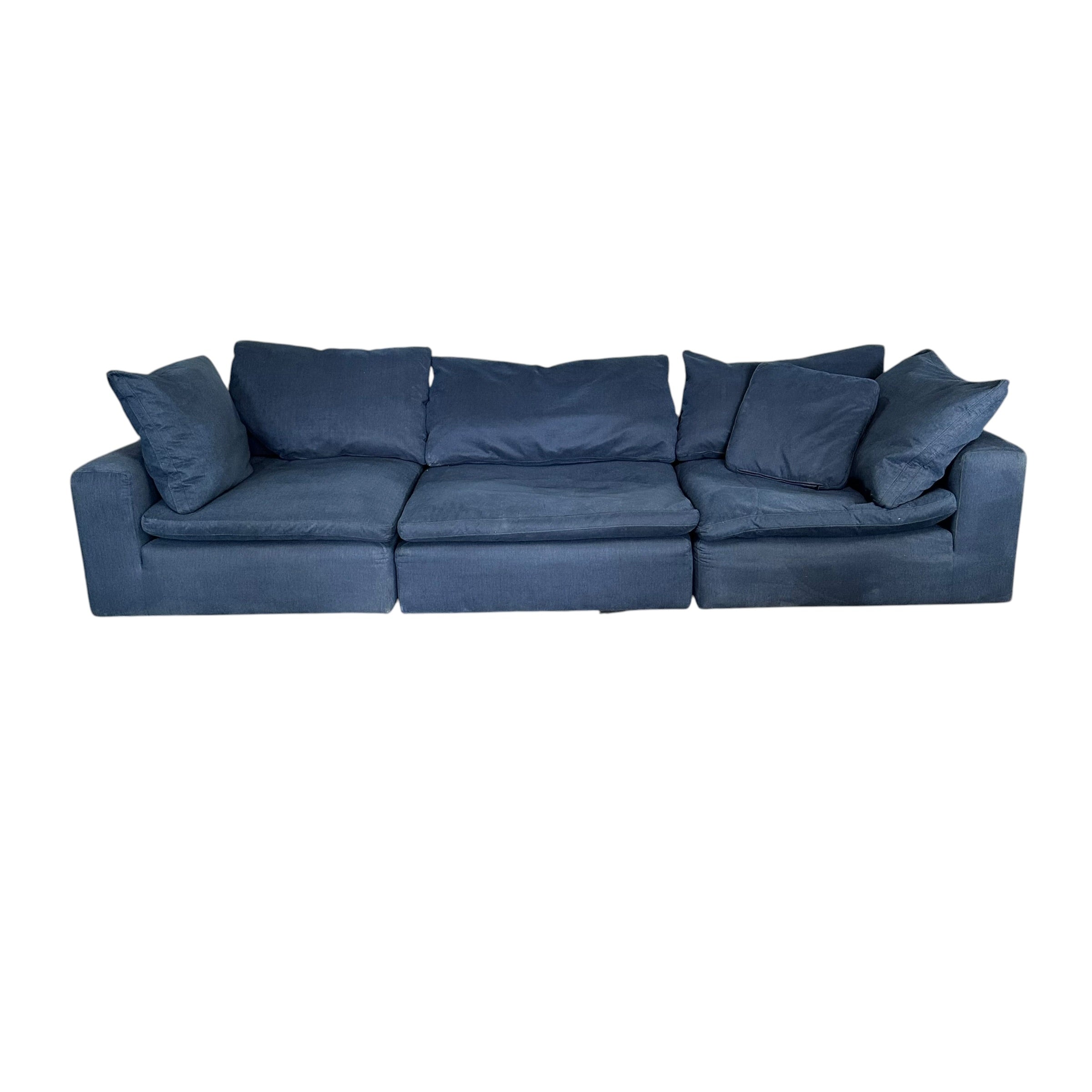 3 Pc Modular Cloud Sofa in Blue