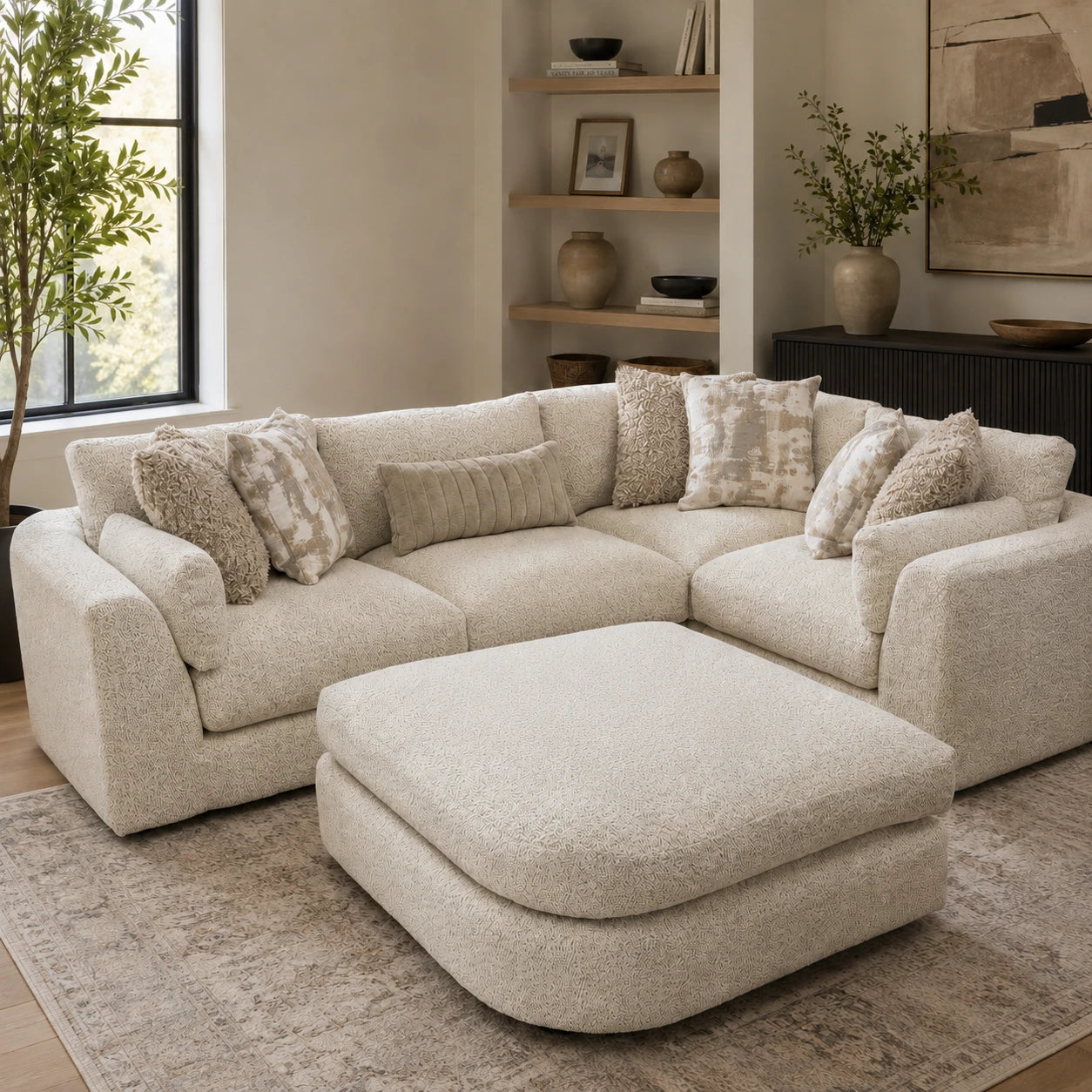 Juniper 4-Piece Sectional with Ottoman