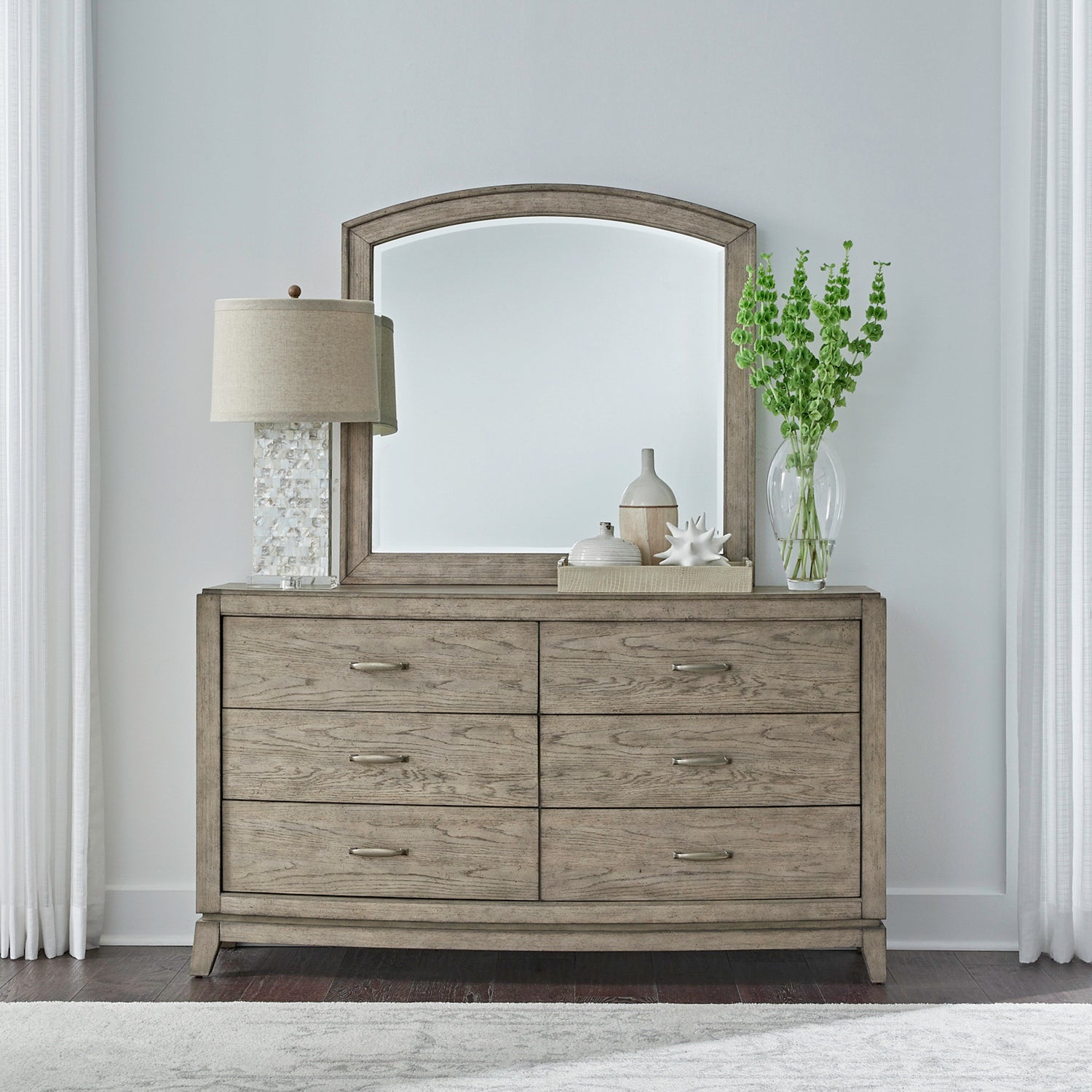 Avalon 6-Drawer Dresser & Mirror
