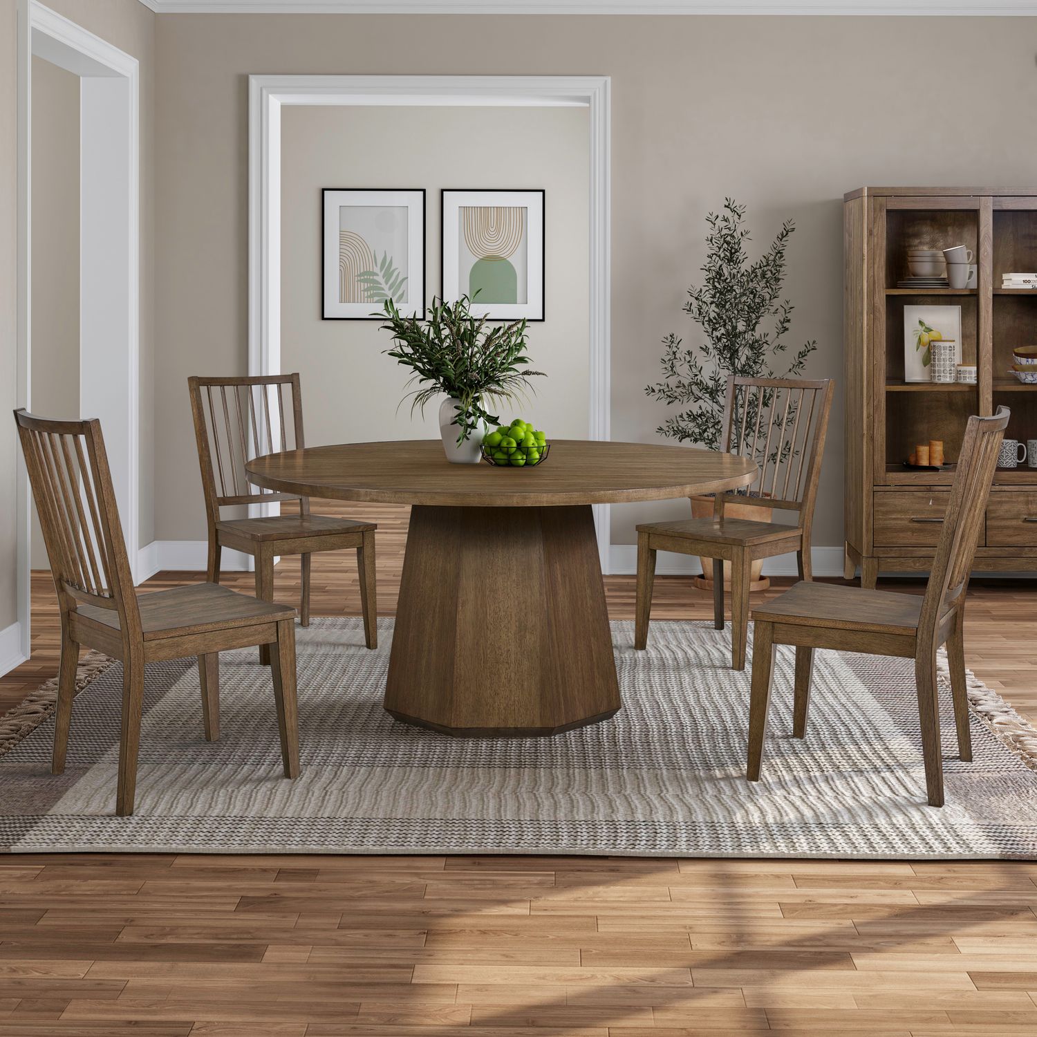 5 Piece Pedestal Table Set
