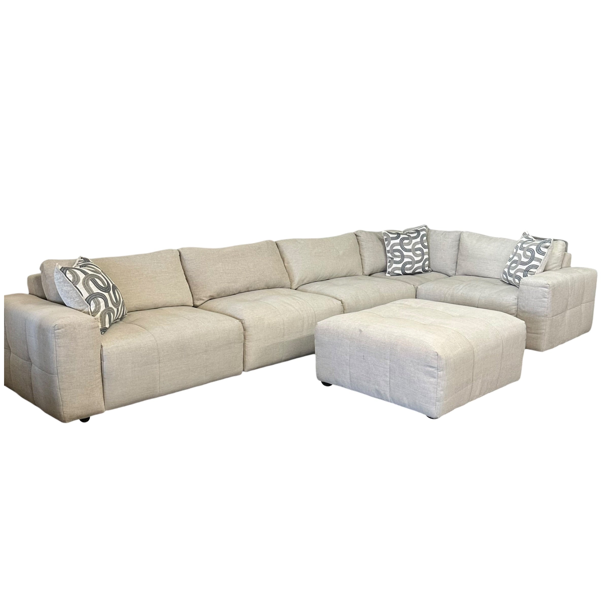 6 Pc Modular Sectional with Ottoman