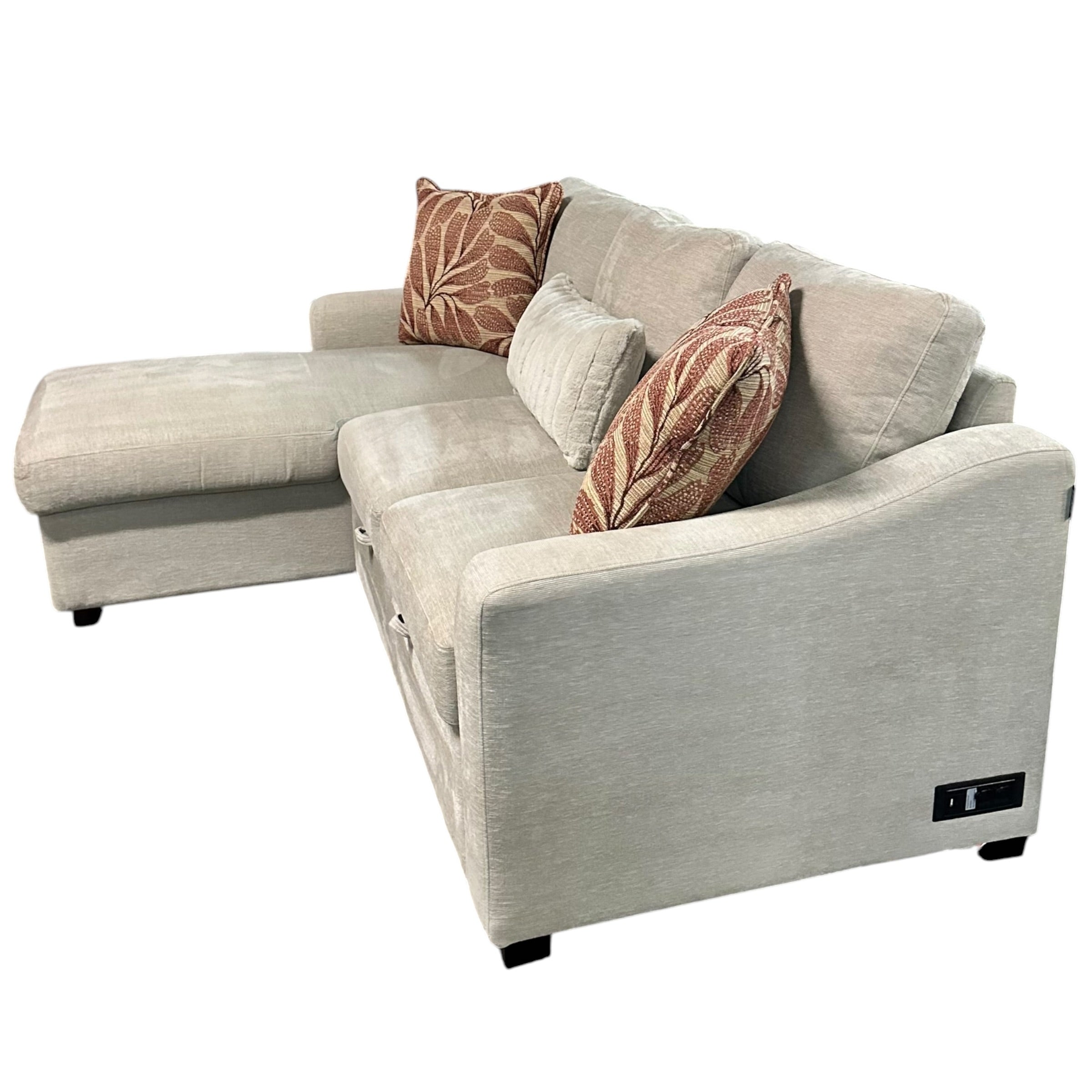 Pop Out Sleeper Sectional with Reversible Storage Chaise