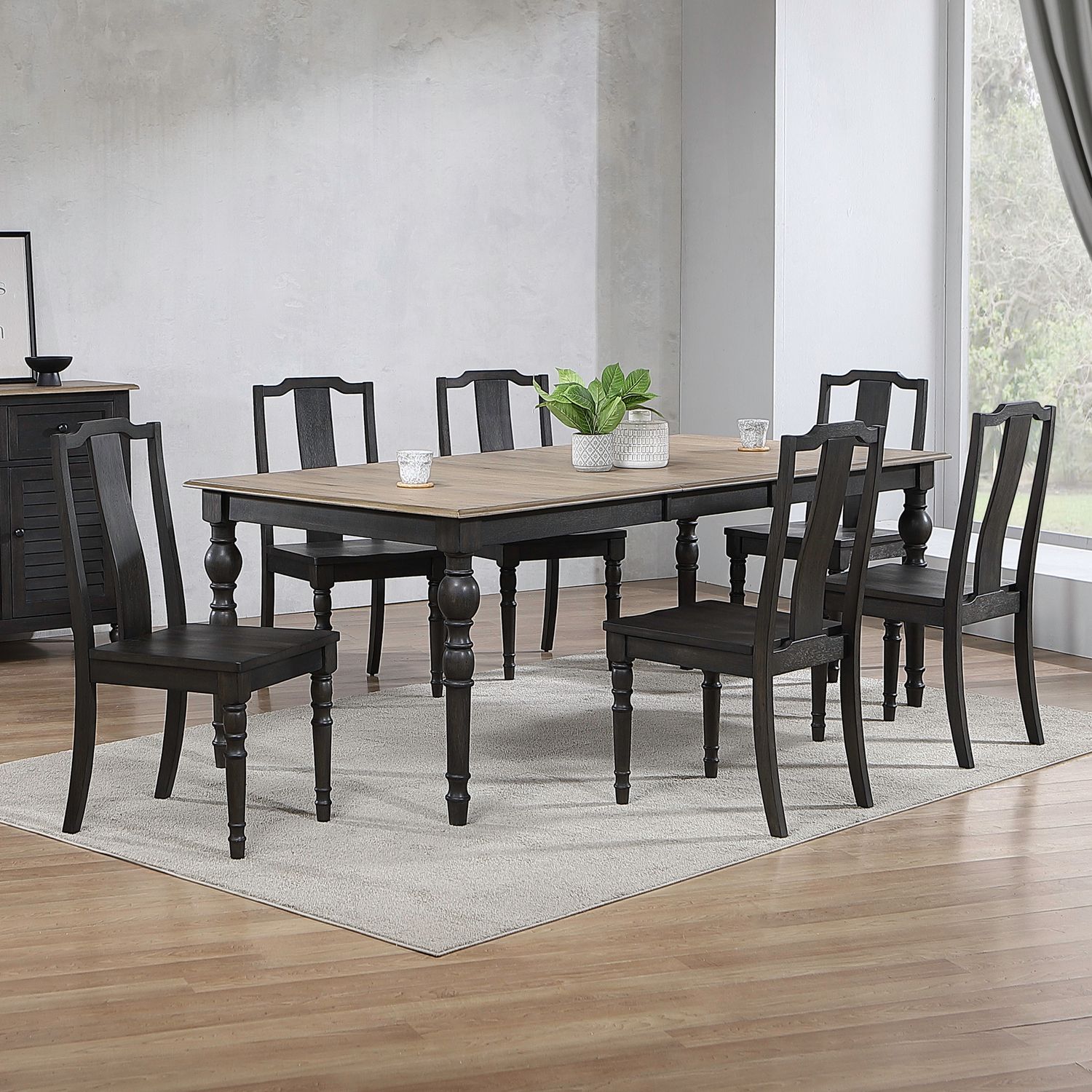 7 Piece Rectangular Table Set