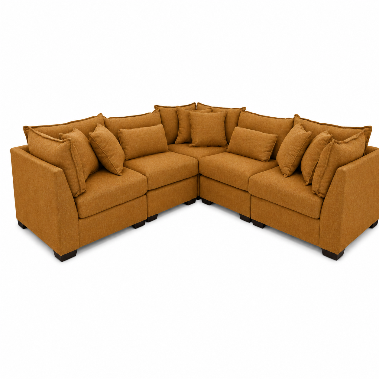 Alina 5 Pc Corner Sectional In Ivory